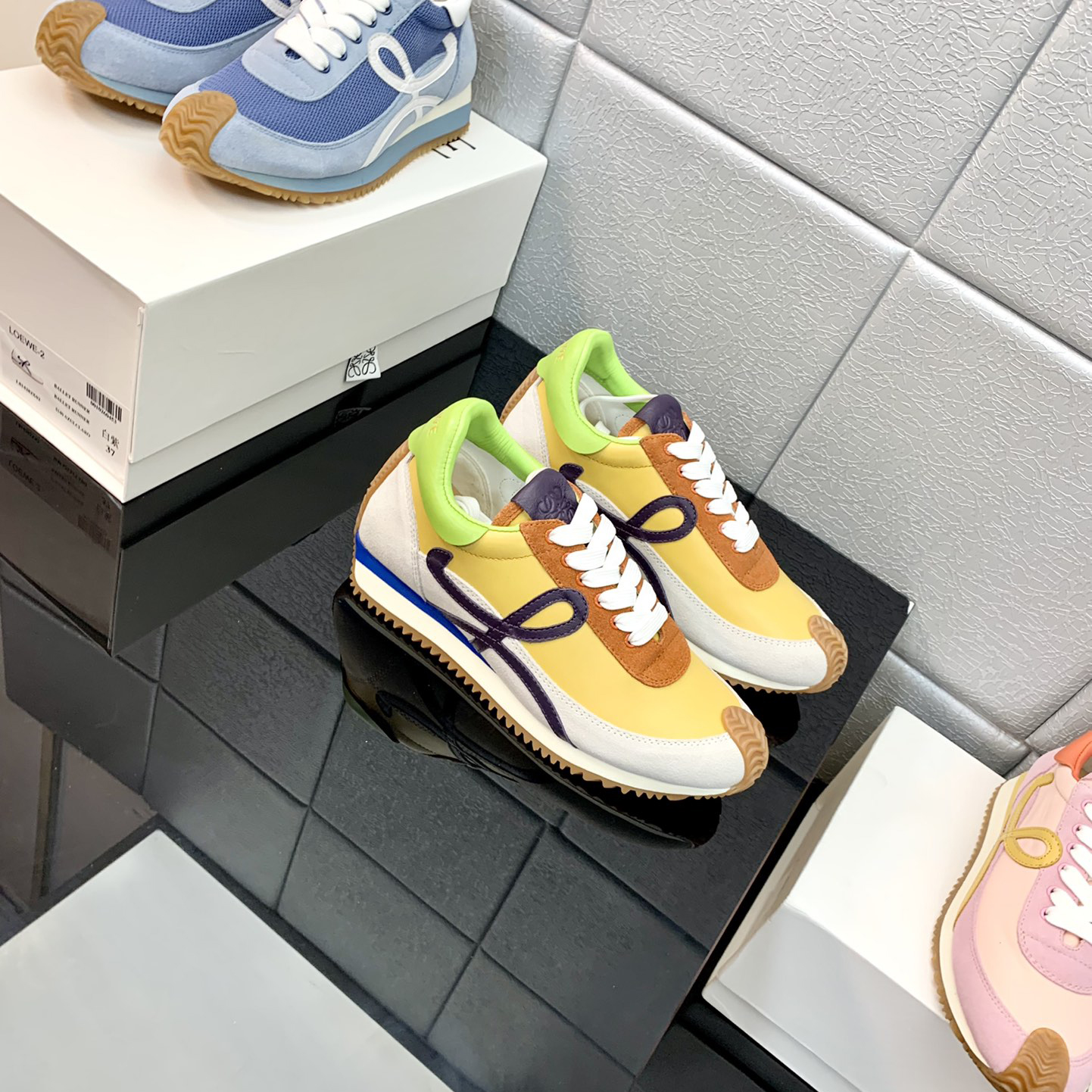 Loewe Flow Runner In Technical Mesh And Suede - DopestKickz