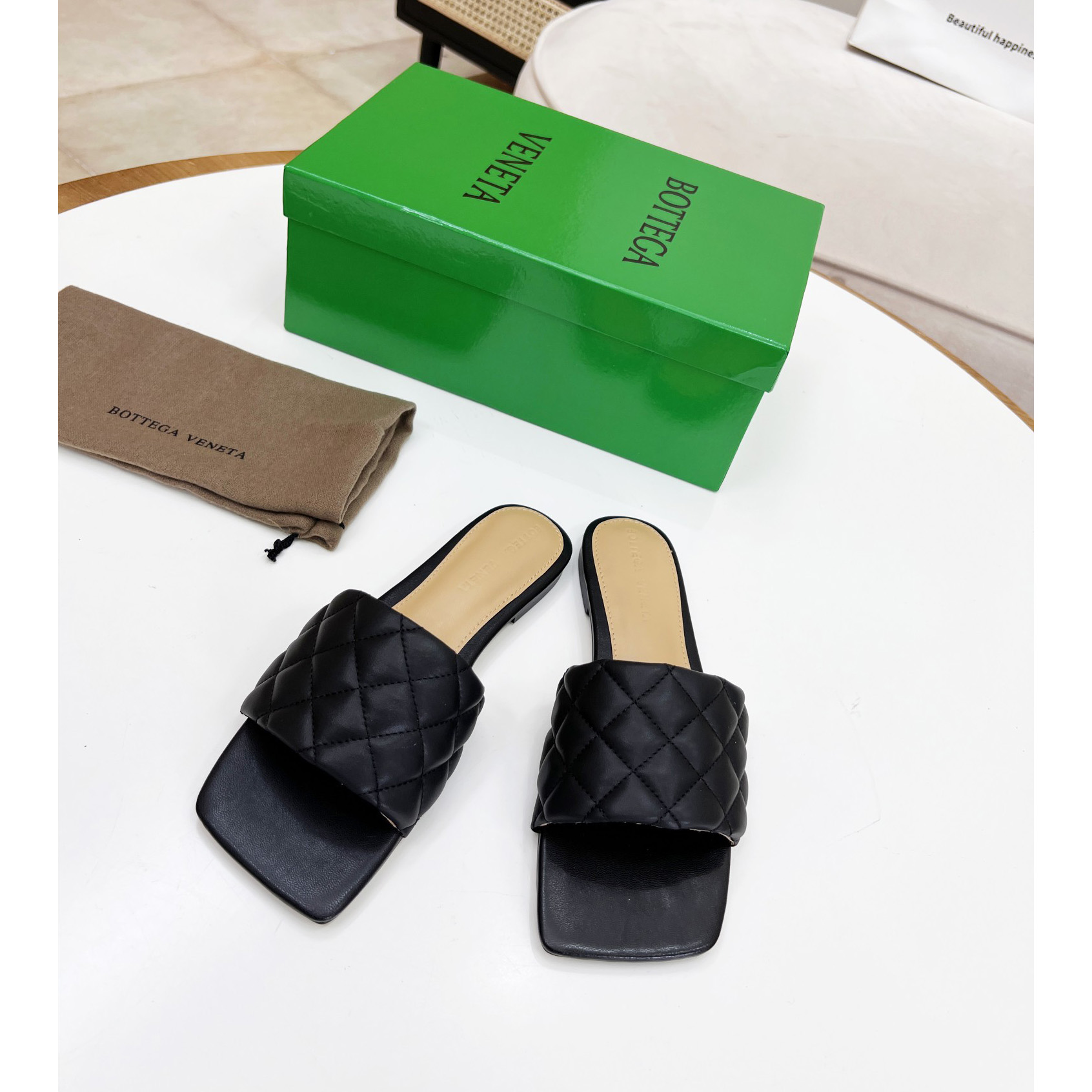 Bottega Veneta Padded Leather Sandals - DopestKickz