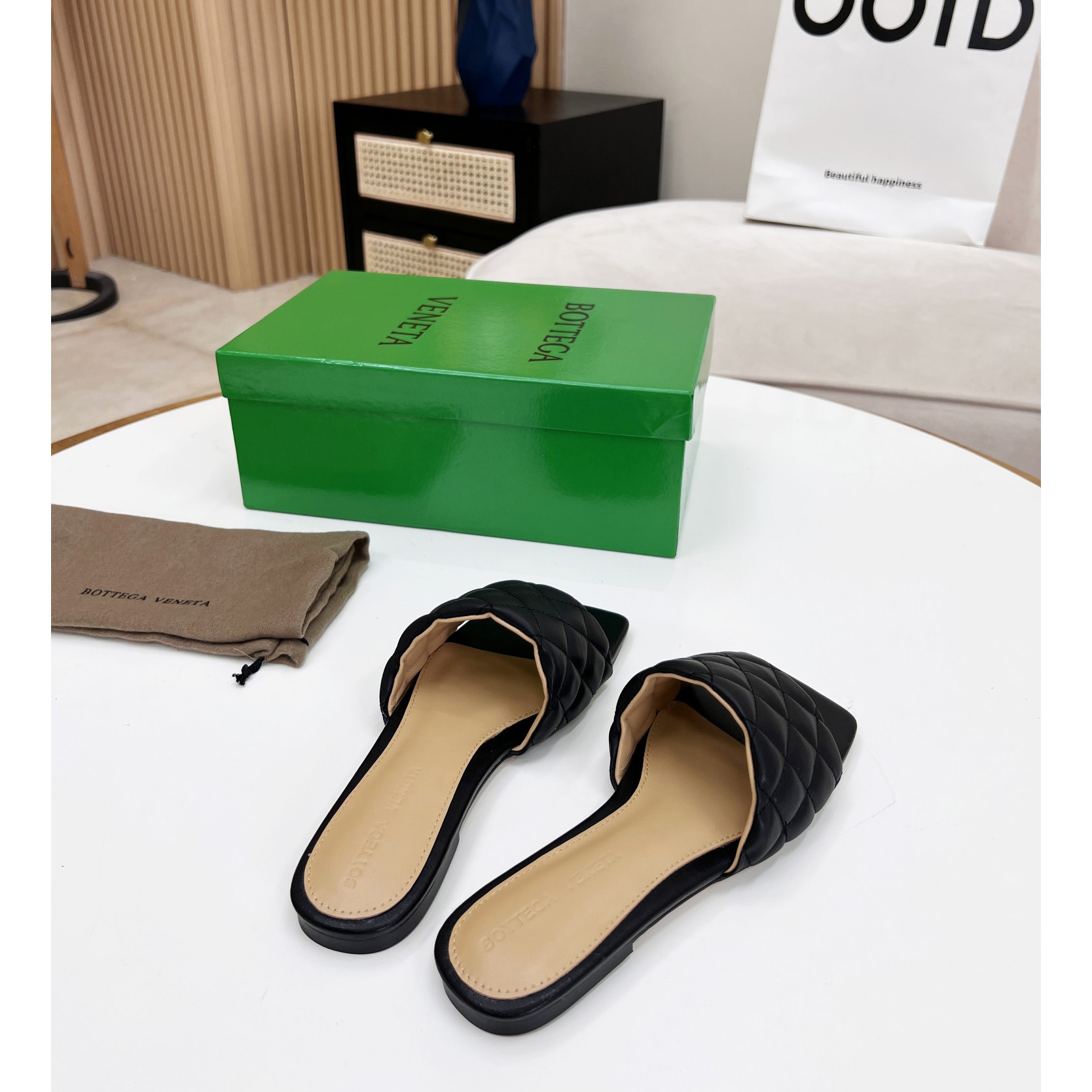 Bottega Veneta Padded Leather Sandals - DopestKickz