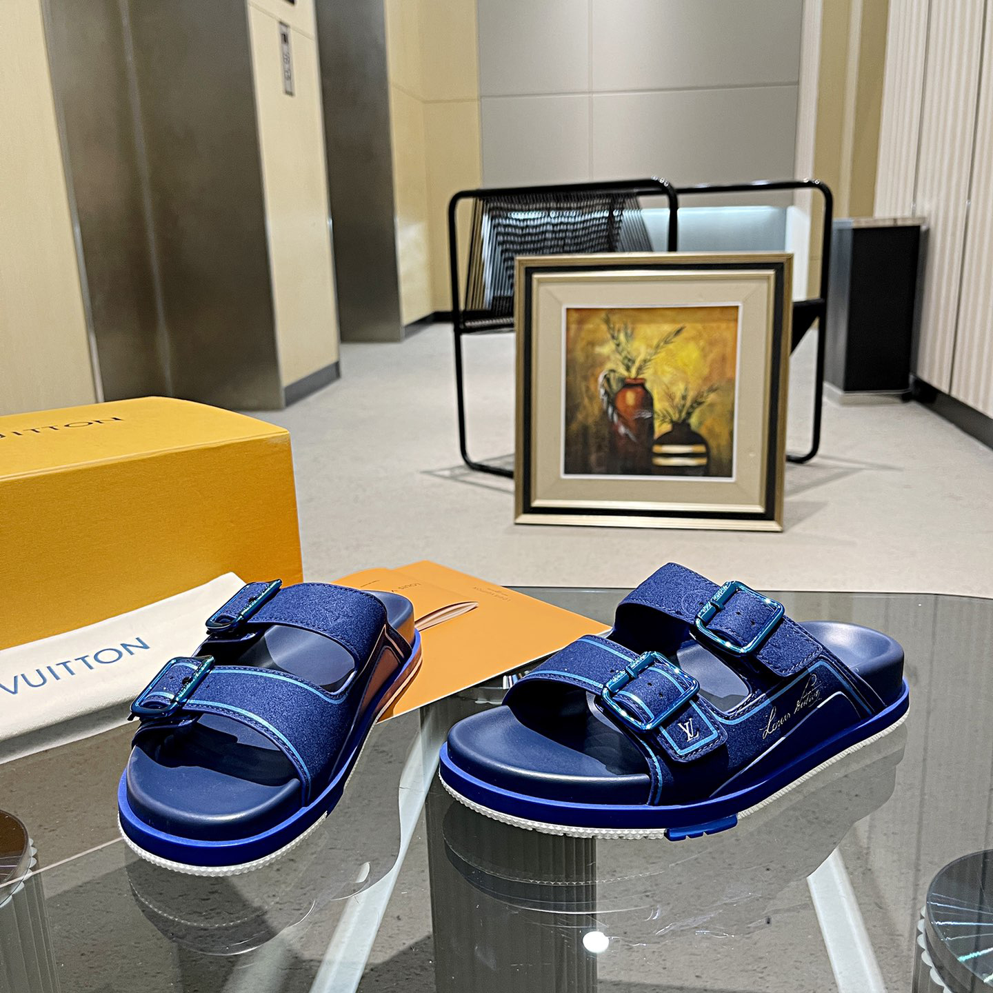 Louis Vuitton Men's Trainer Slippers - DopestKickz