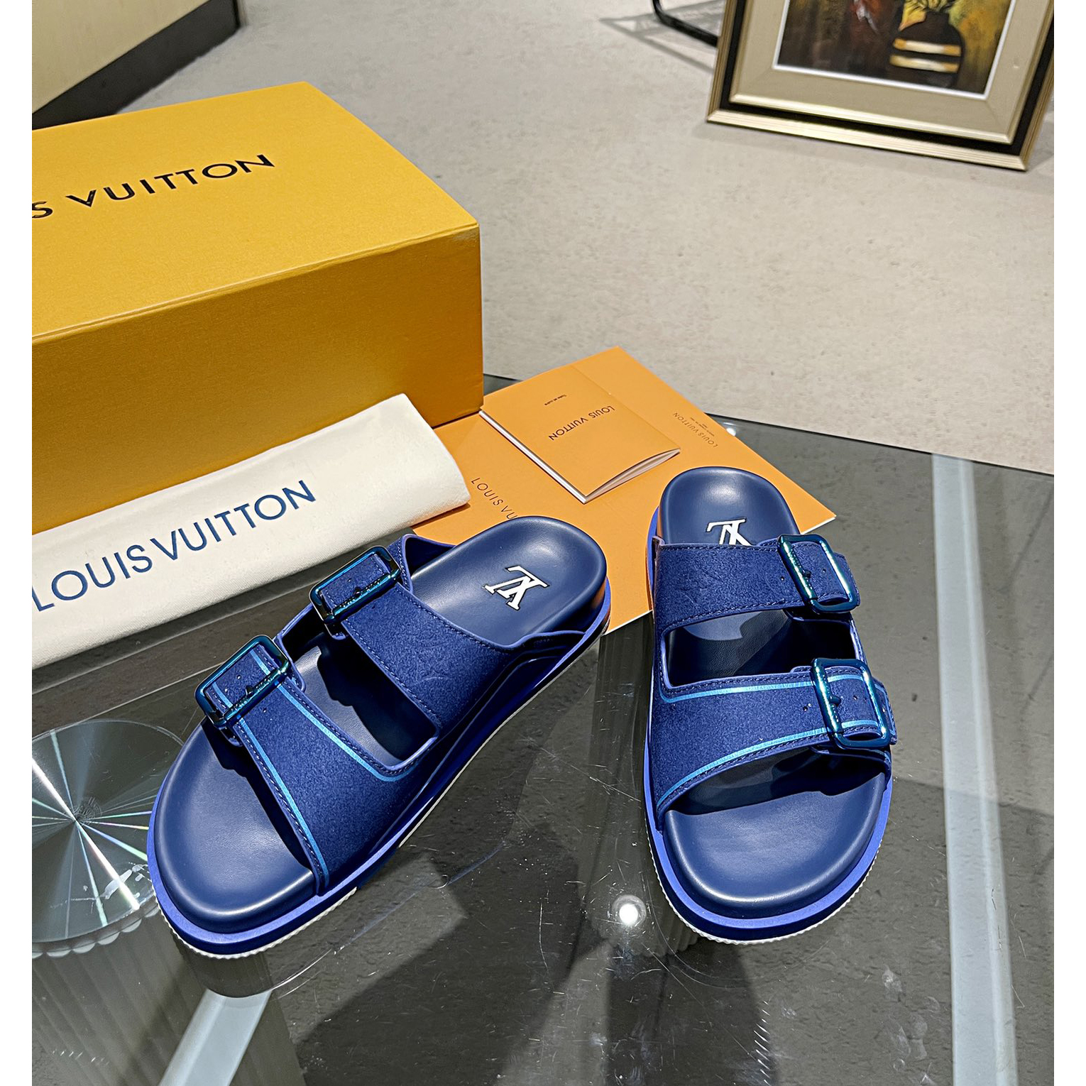 Louis Vuitton Men's Trainer Slippers - DopestKickz