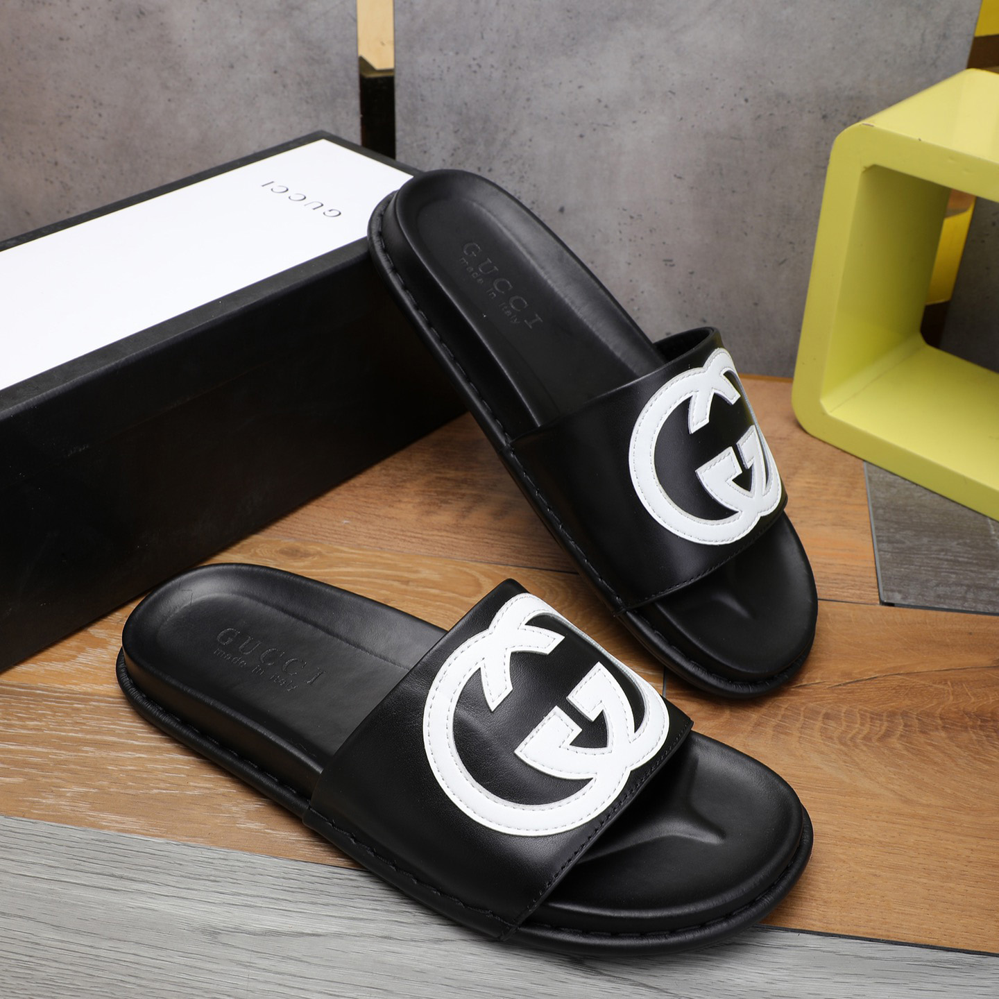 Gucci GG Rubber Slide Sandal - DopestKickz