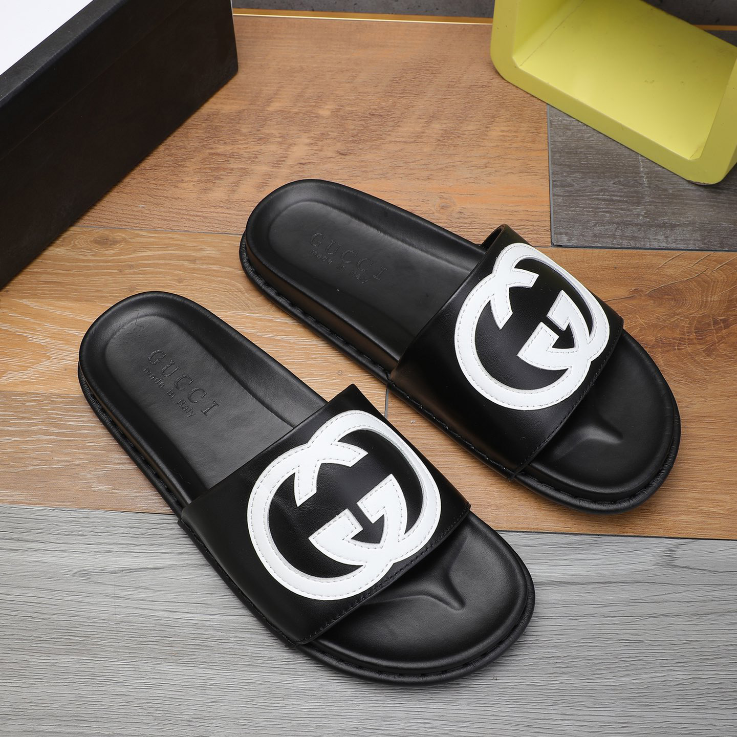 Gucci GG Rubber Slide Sandal - DopestKickz