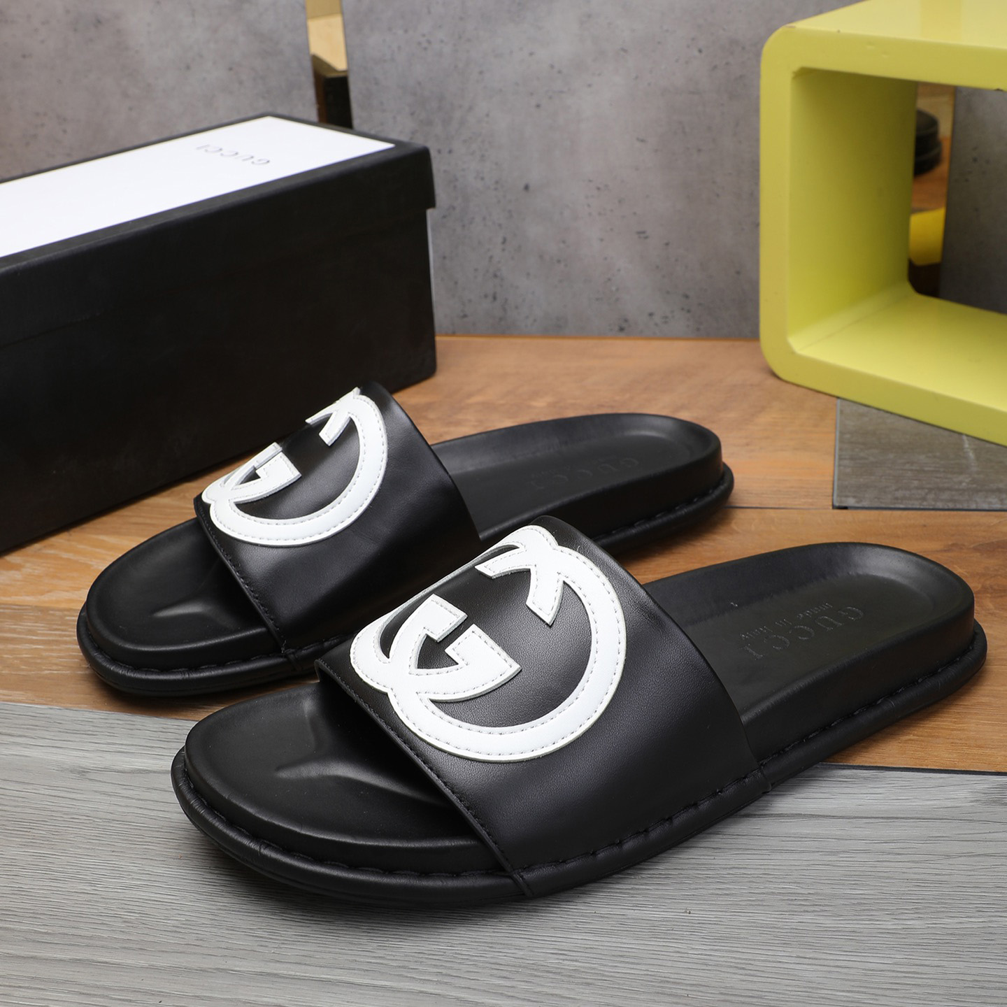 Gucci GG Rubber Slide Sandal - DopestKickz