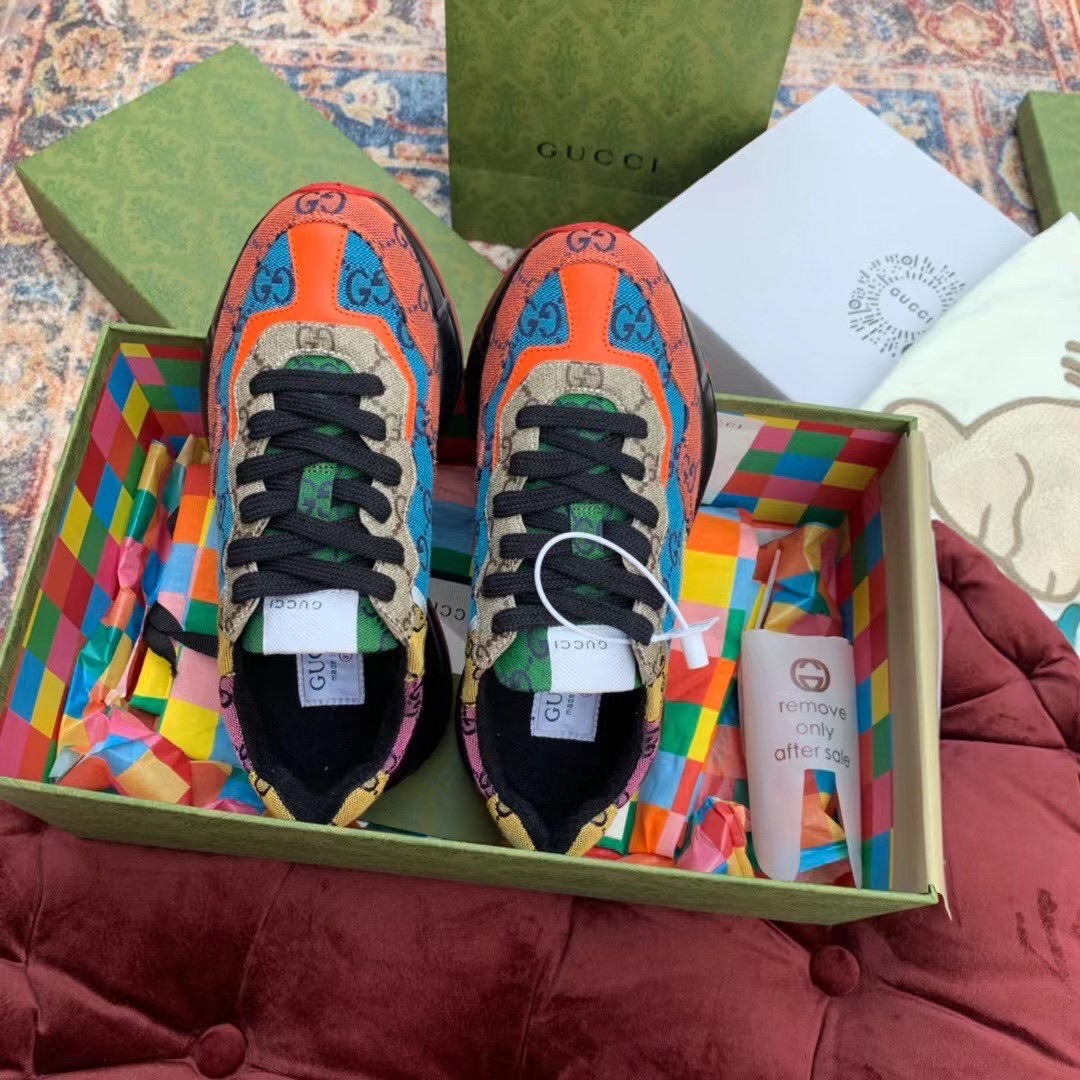 Gucci GG Multicolor Series Rhyton  Sneakers - DopestKickz