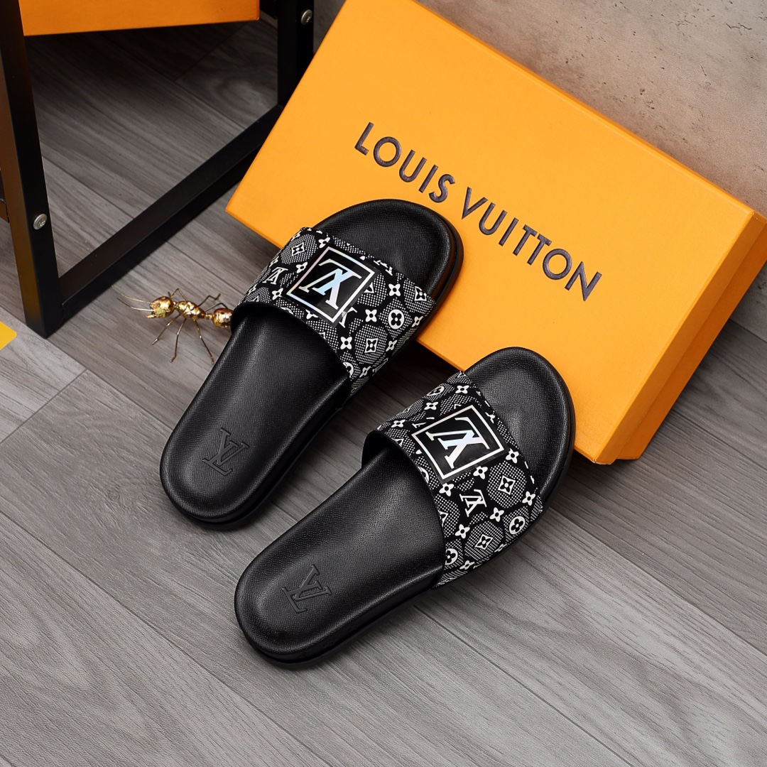 Louis Vuitton Monogram Slippers - DopestKickz