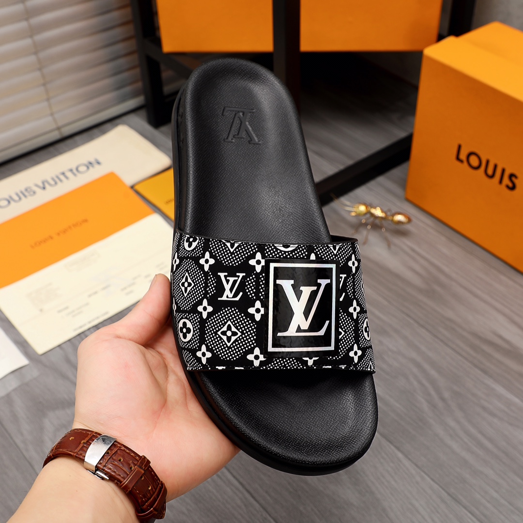 Louis Vuitton Monogram Slippers - DopestKickz