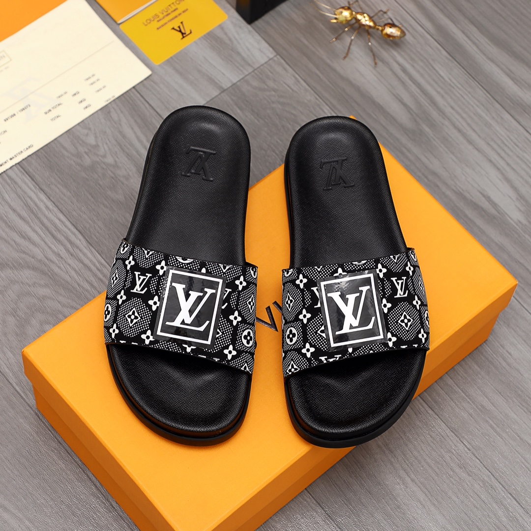 Louis Vuitton Monogram Slippers - DopestKickz
