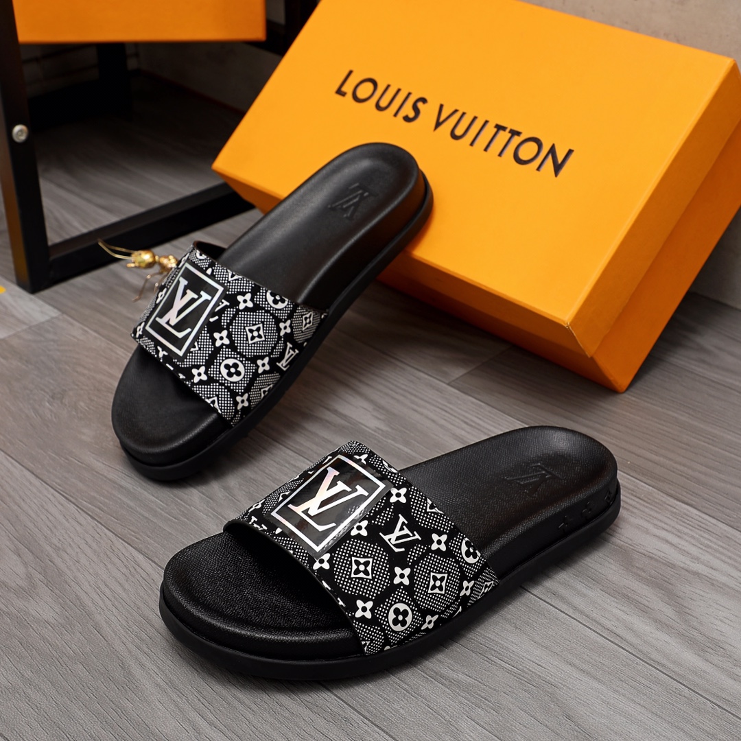 Louis Vuitton Monogram Slippers - DopestKickz