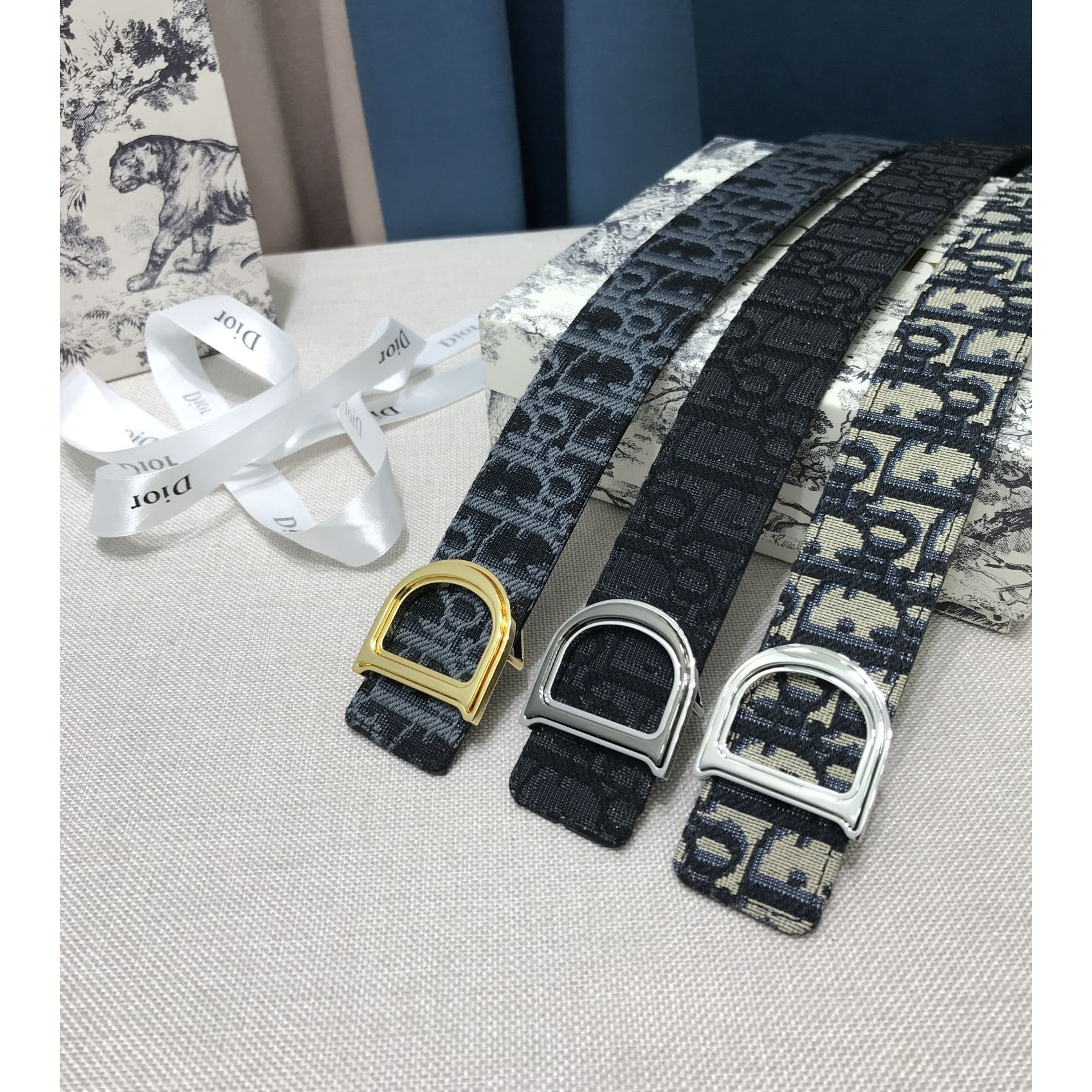 Dior Leather Belt With 'D' Buckle - DopestKickz