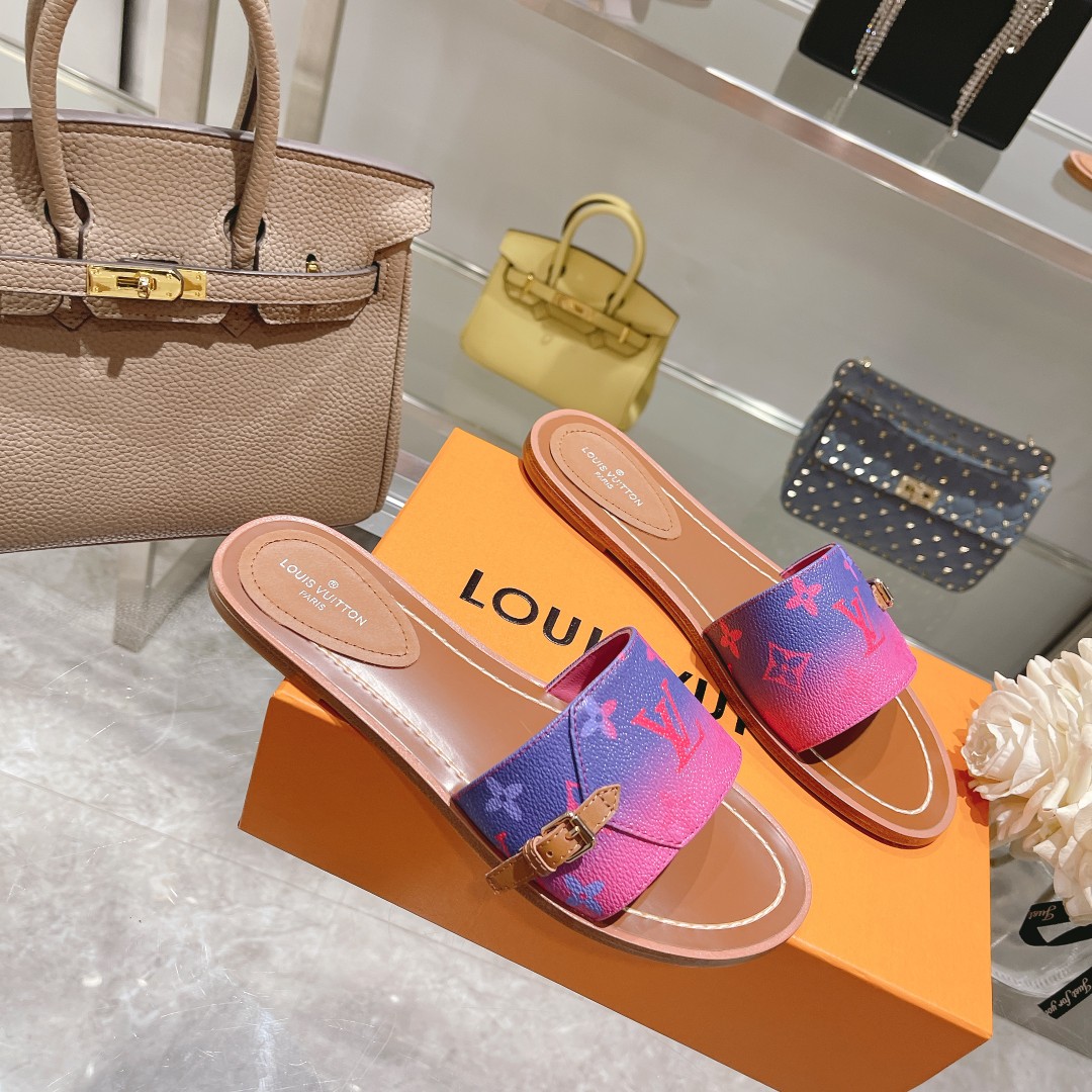 Louis Vuitton Lock It Flat Mule - DopestKickz
