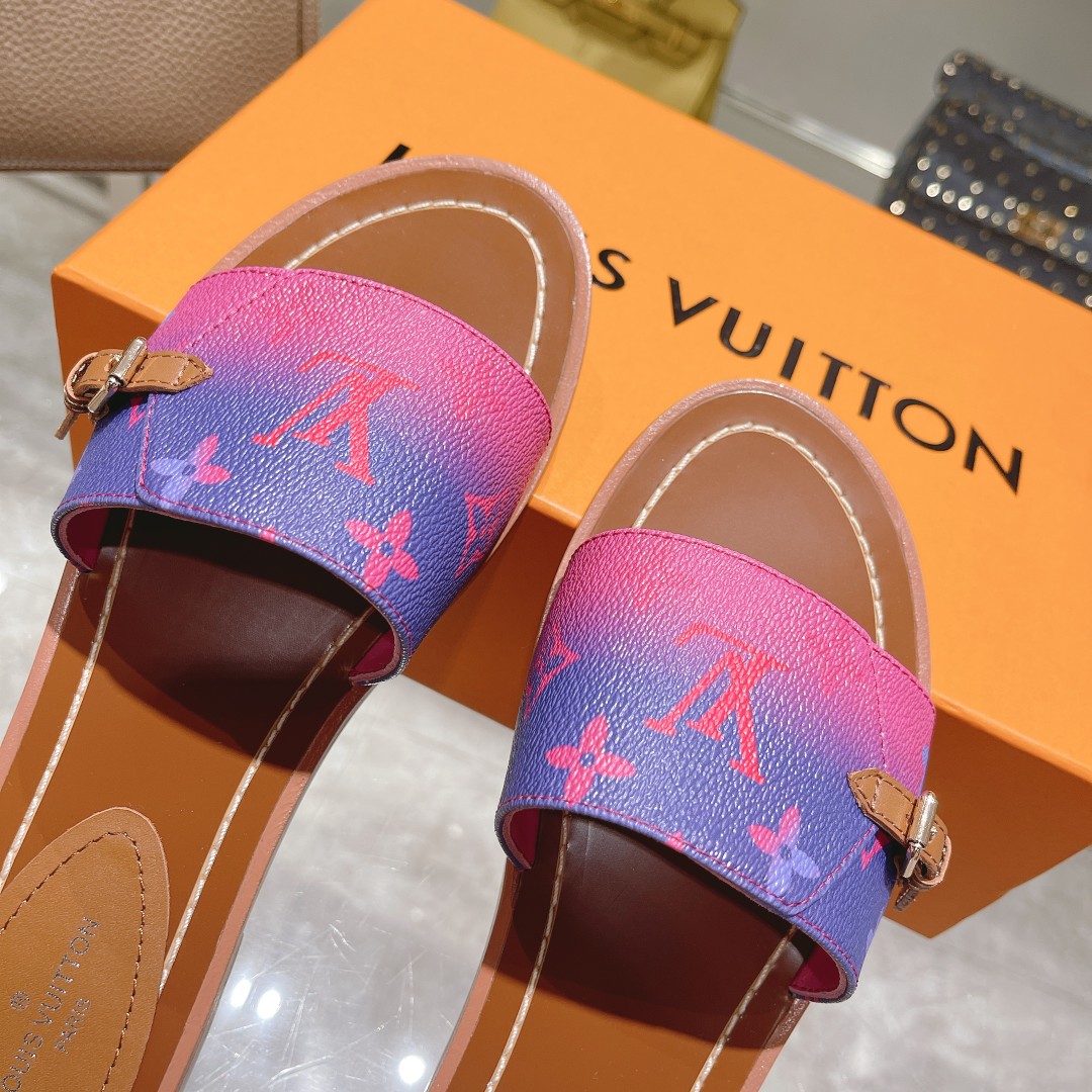 Louis Vuitton Lock It Flat Mule - DopestKickz