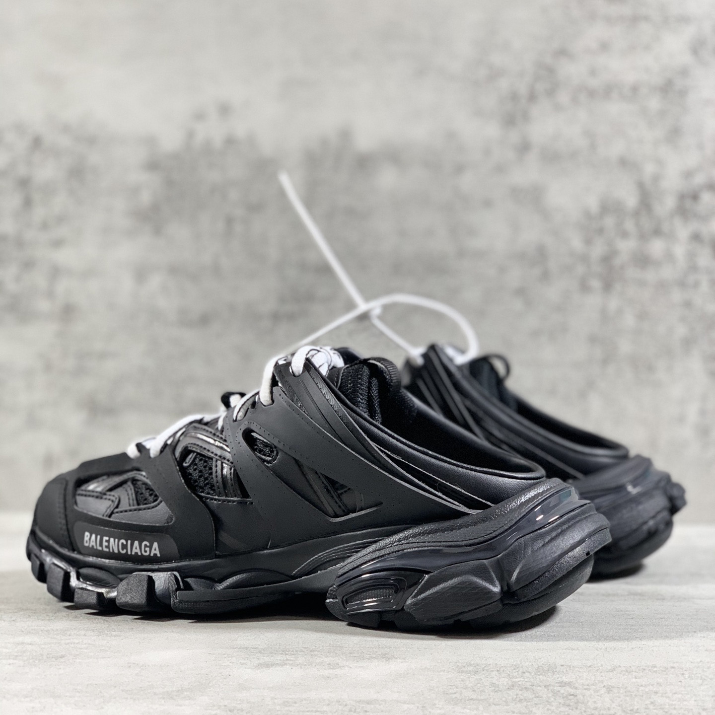 Balenciaga Track Mule In Black - DopestKickz