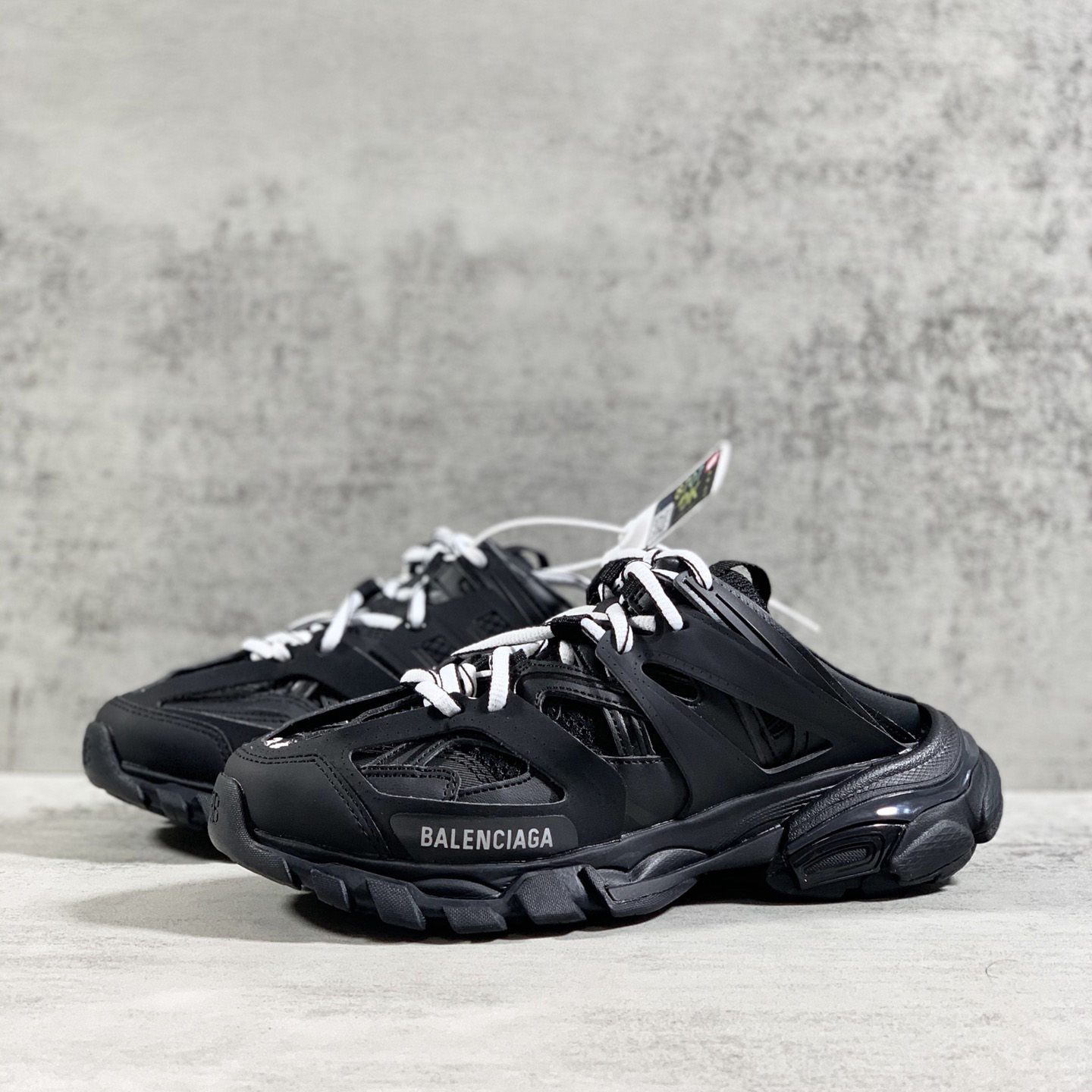 Balenciaga Track Mule In Black - DopestKickz