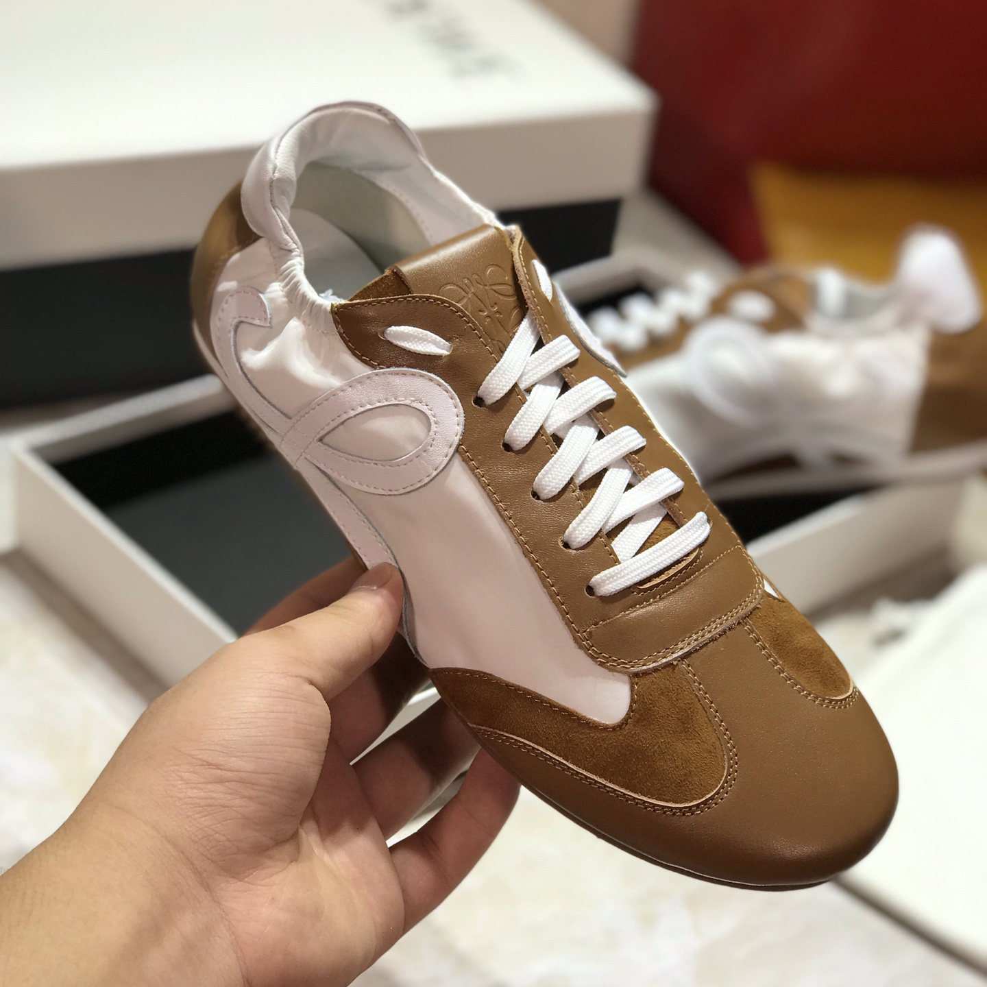 Loewe Ballet Runner In Nylon And Calfskin - DopestKickz