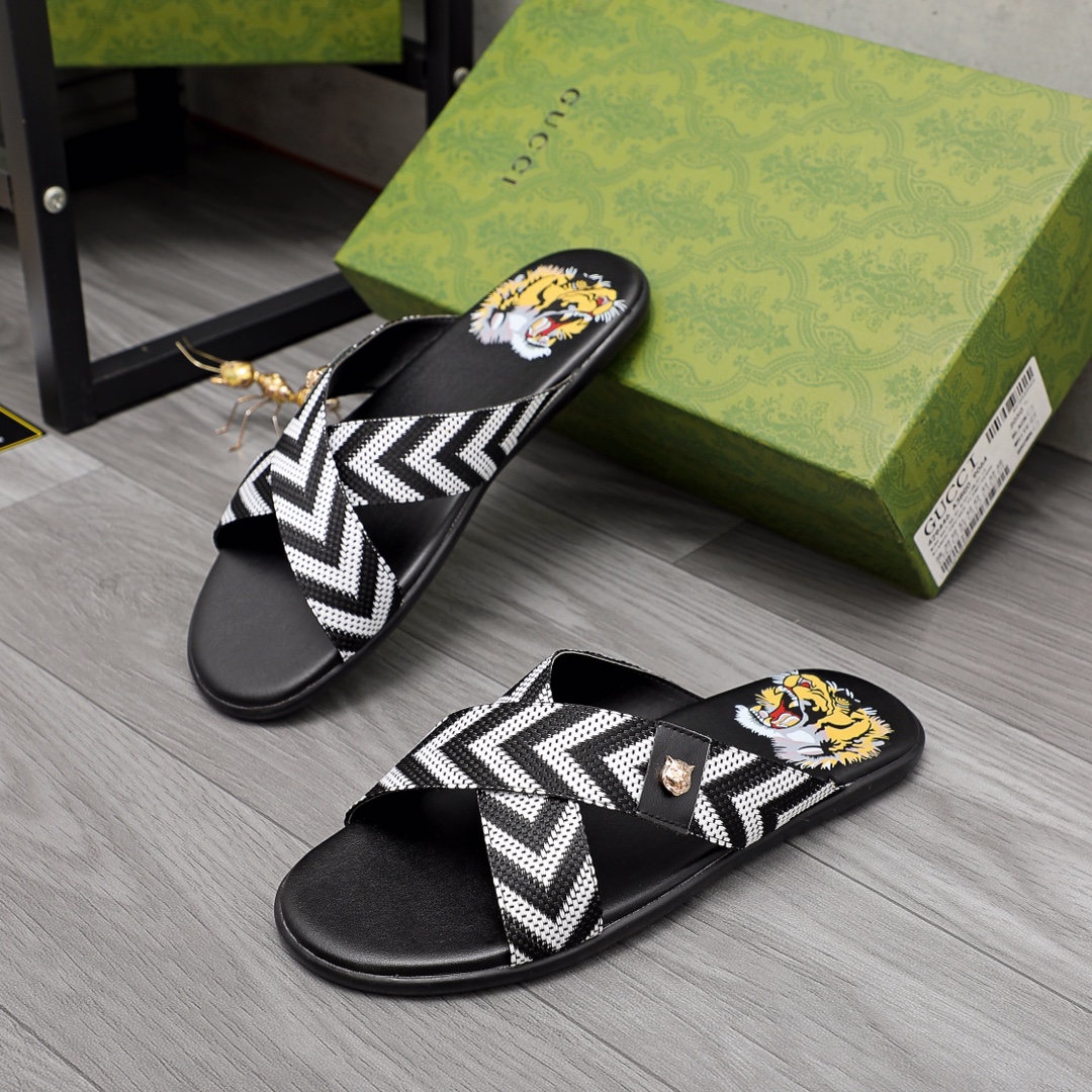 Gucci Web Slide Sandal - DopestKickz