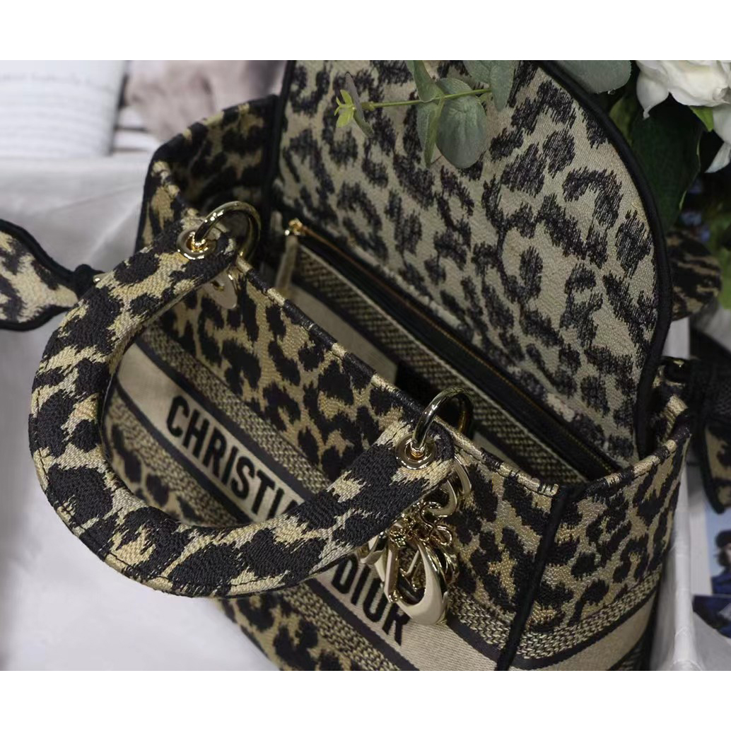Dior Leopard Print Lady Bag（24-20-11CM） - DopestKickz