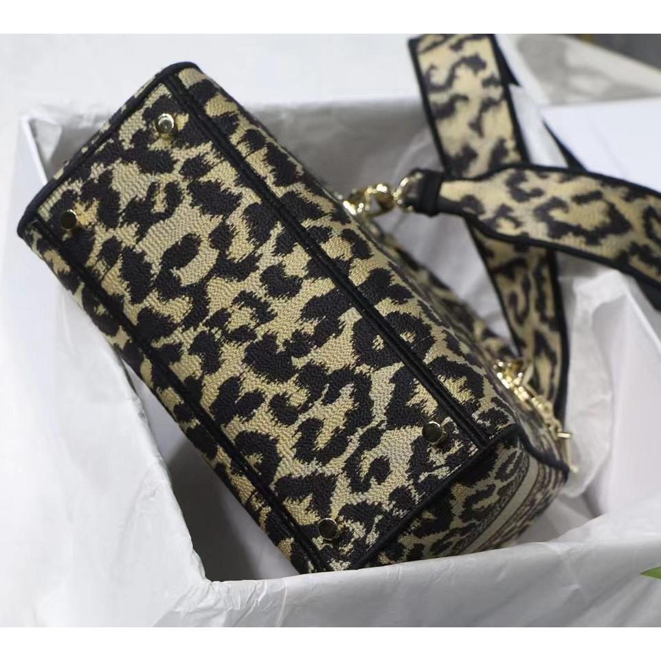Dior Leopard Print Lady Bag（24-20-11CM） - DopestKickz