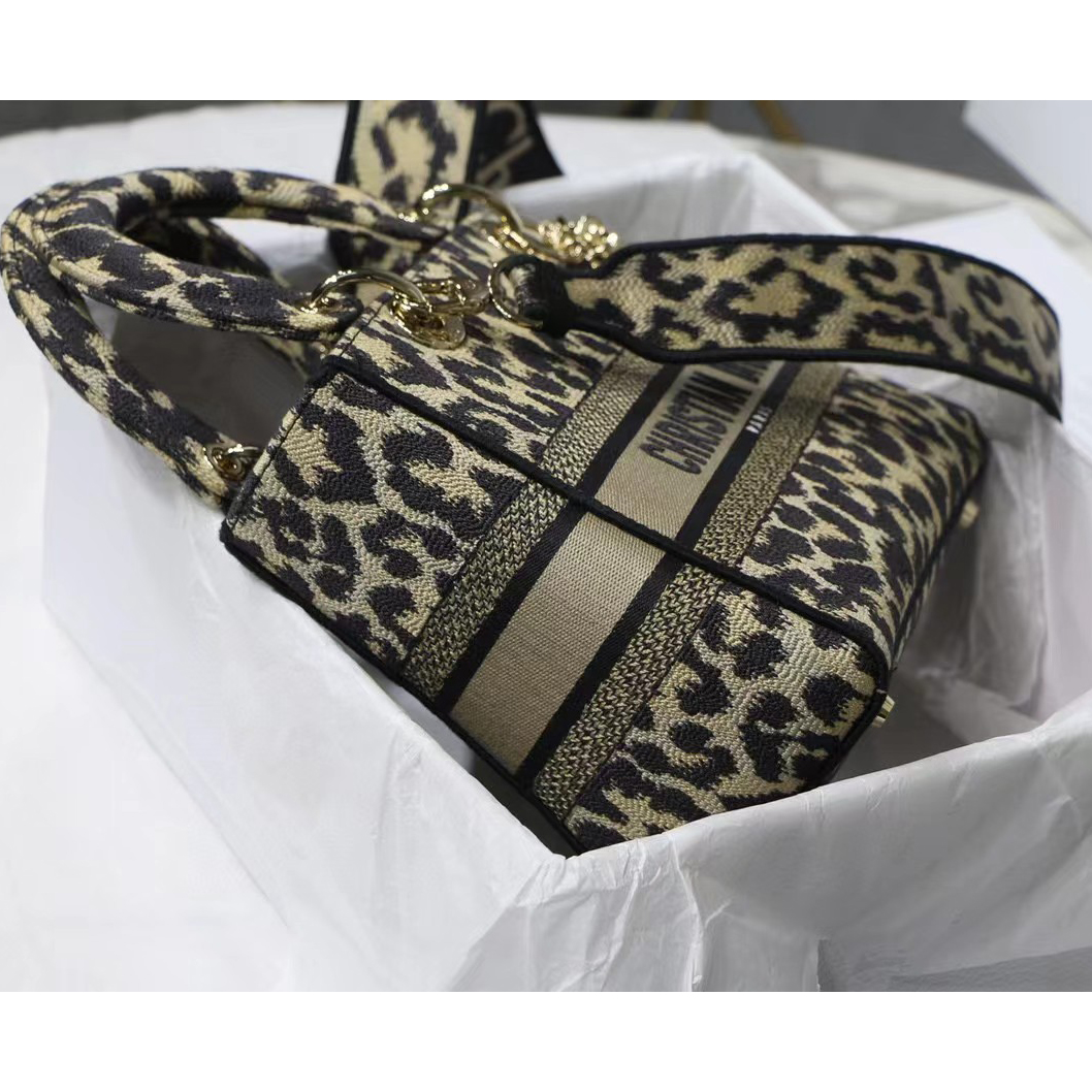 Dior Leopard Print Lady Bag（24-20-11CM） - DopestKickz