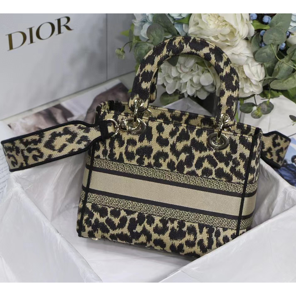 Dior Leopard Print Lady Bag（24-20-11CM） - DopestKickz