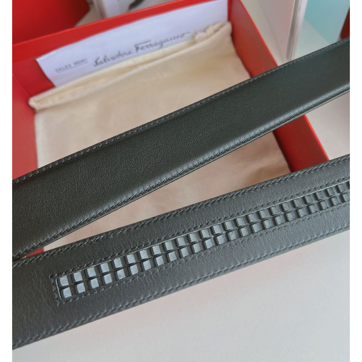 Ferragamo Black Leather Belt - DopestKickz