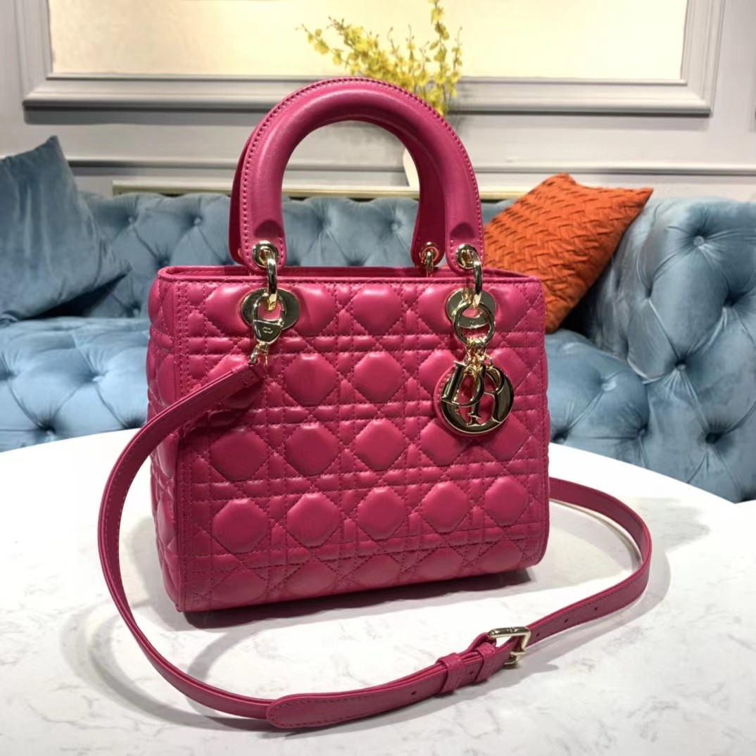 Dior Lady Bag  Cannage Calfskin（24-20-11CM） - DopestKickz