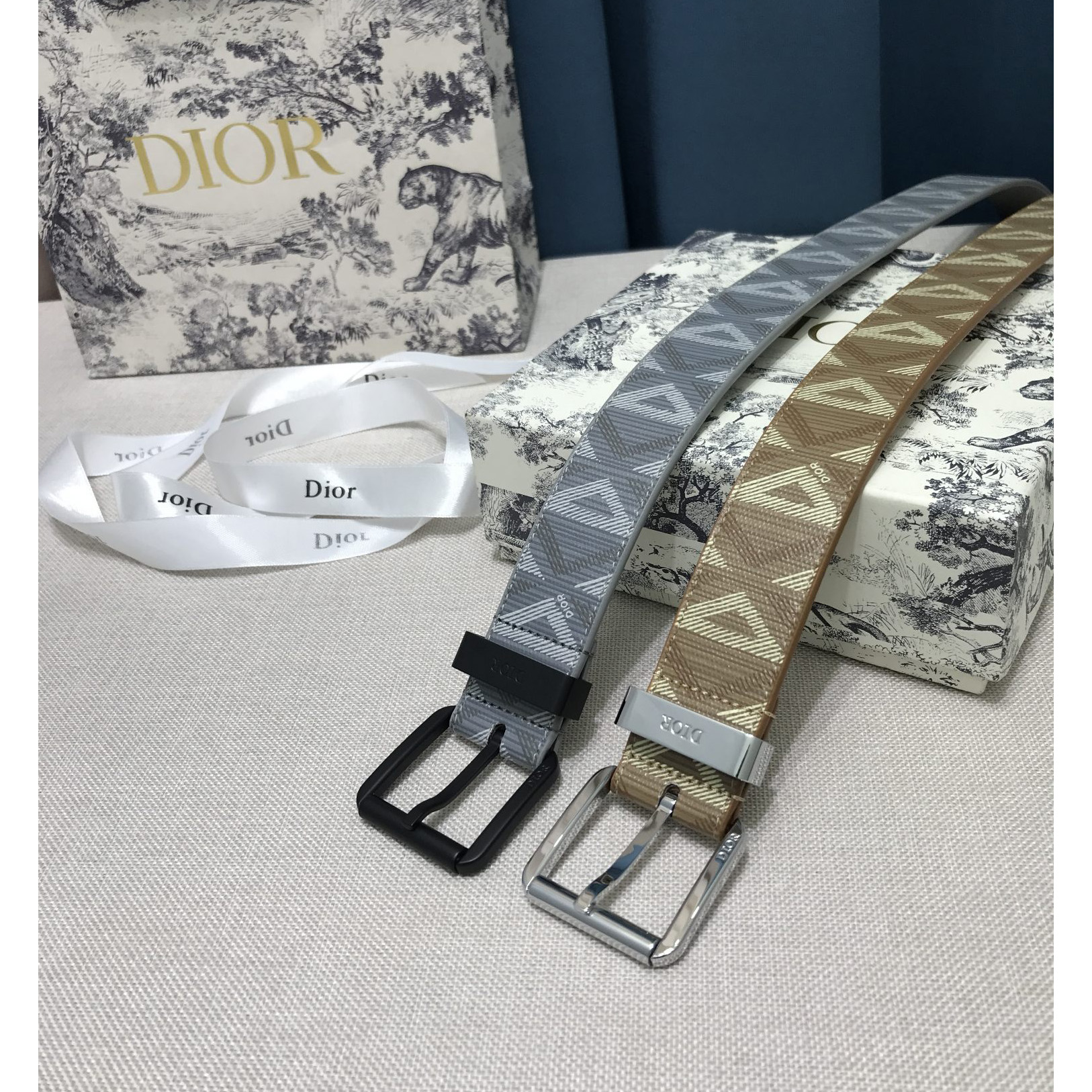 Dior CD Diamond Print  40mm Belt  - DopestKickz