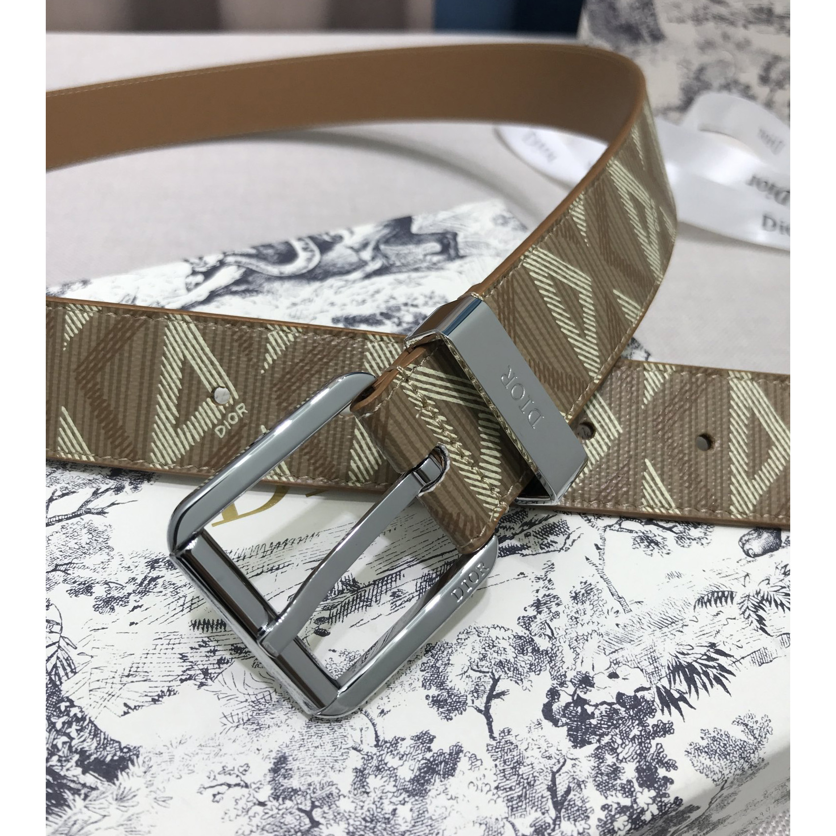 Dior CD Diamond Print  40mm Belt  - DopestKickz