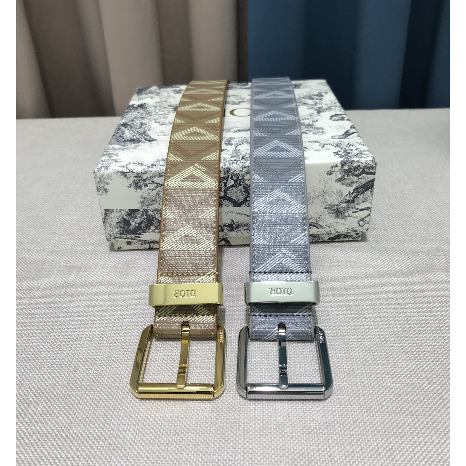 Dior CD Diamond Print  35mm Belt  - DopestKickz