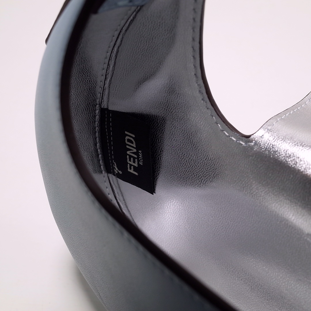 Fendi Cookie Blue Leather Mini Handbag（22-17.5-4.5cm） - DopestKickz