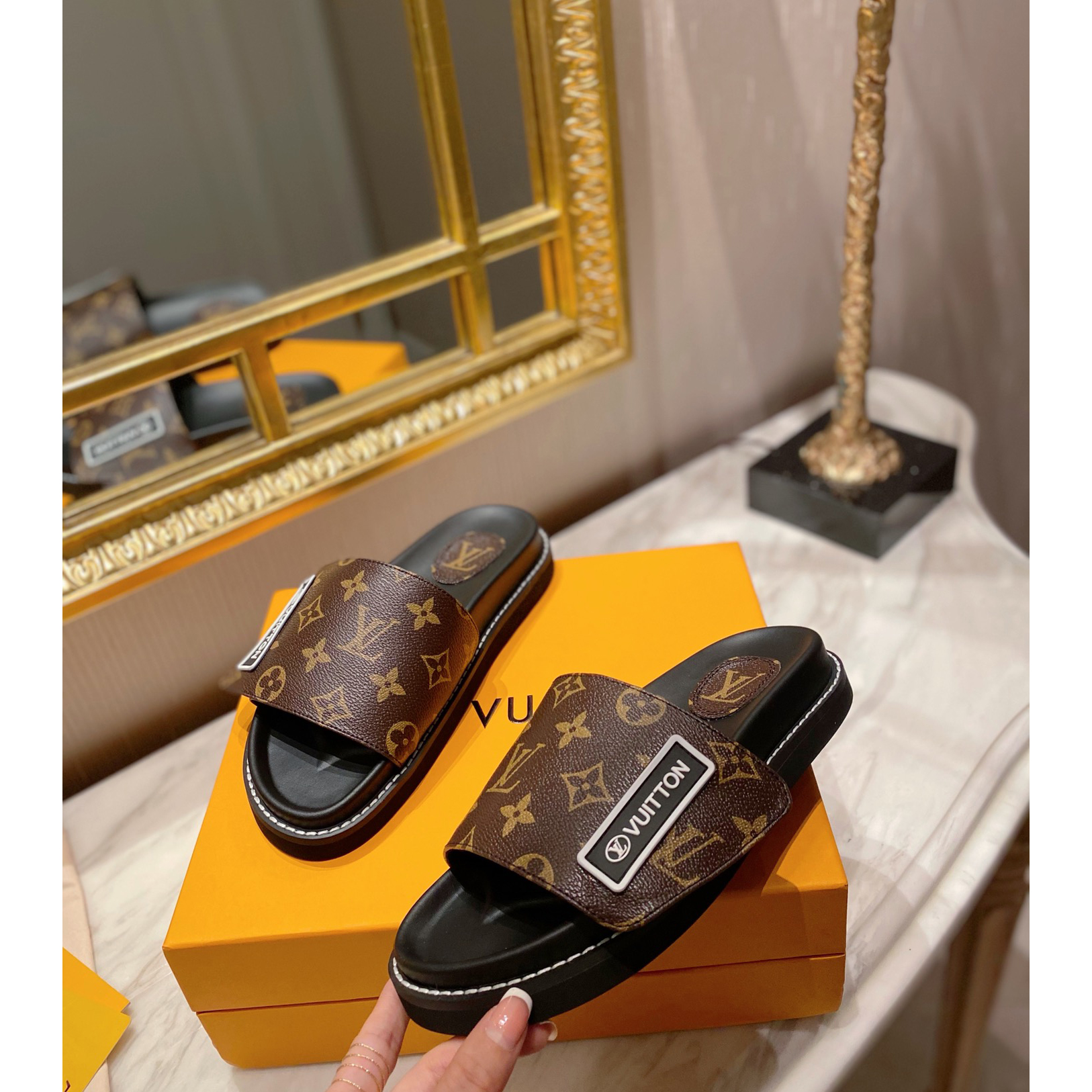 Louis Vuitton Monogram Slipper - DopestKickz