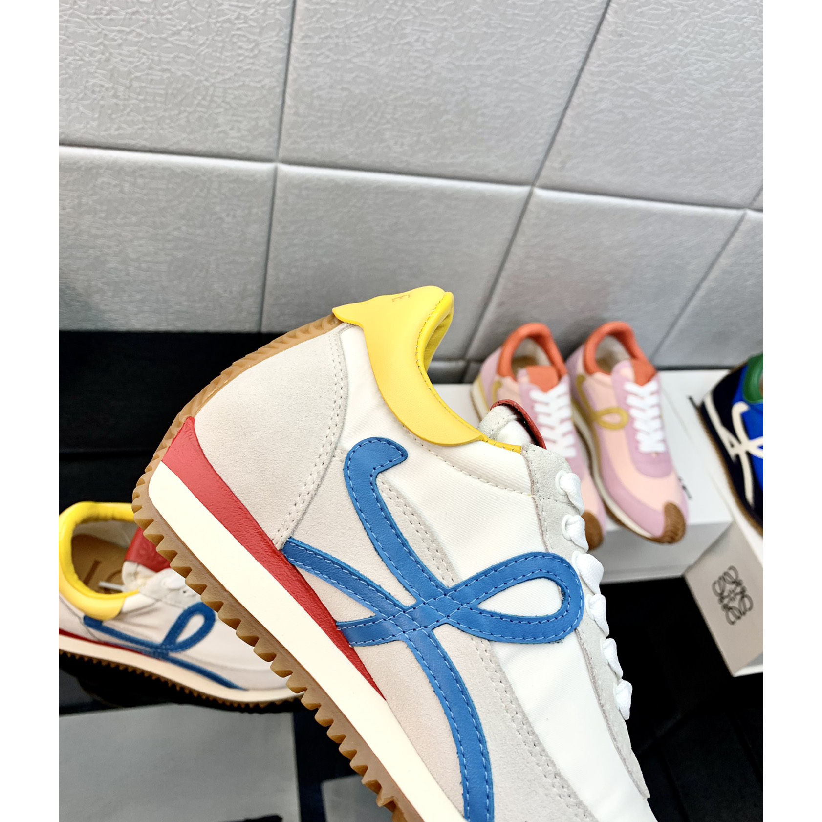 Loewe Flow Runner In Technical Mesh And Suede - DopestKickz