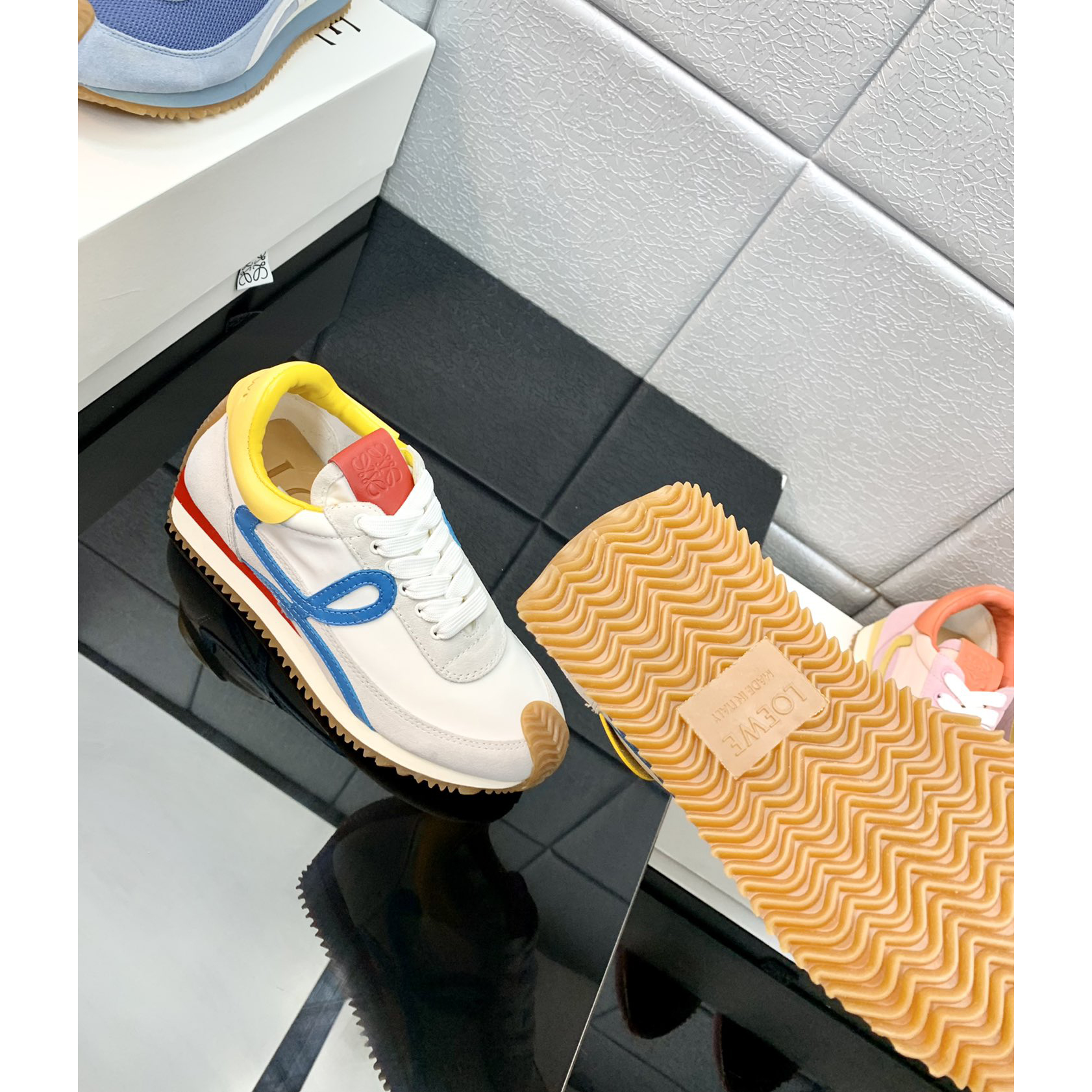 Loewe Flow Runner In Technical Mesh And Suede - DopestKickz