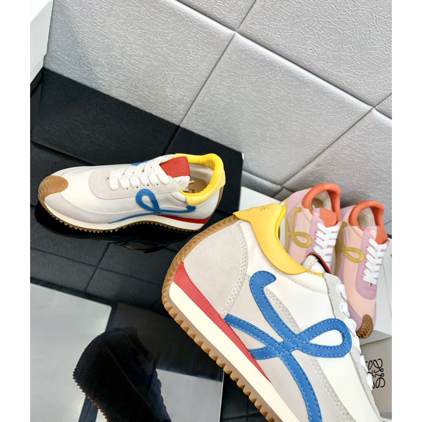 Loewe Flow Runner In Technical Mesh And Suede - DopestKickz