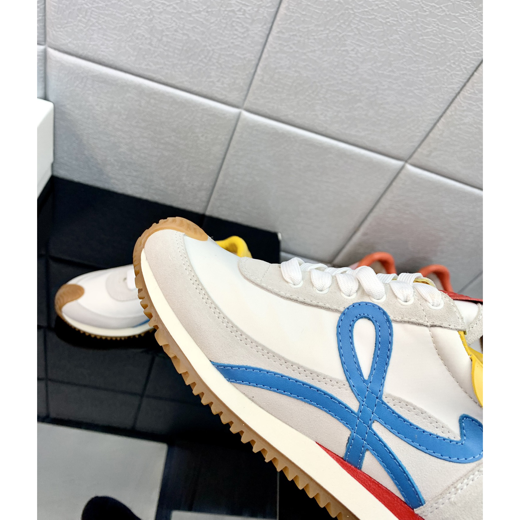 Loewe Flow Runner In Technical Mesh And Suede - DopestKickz