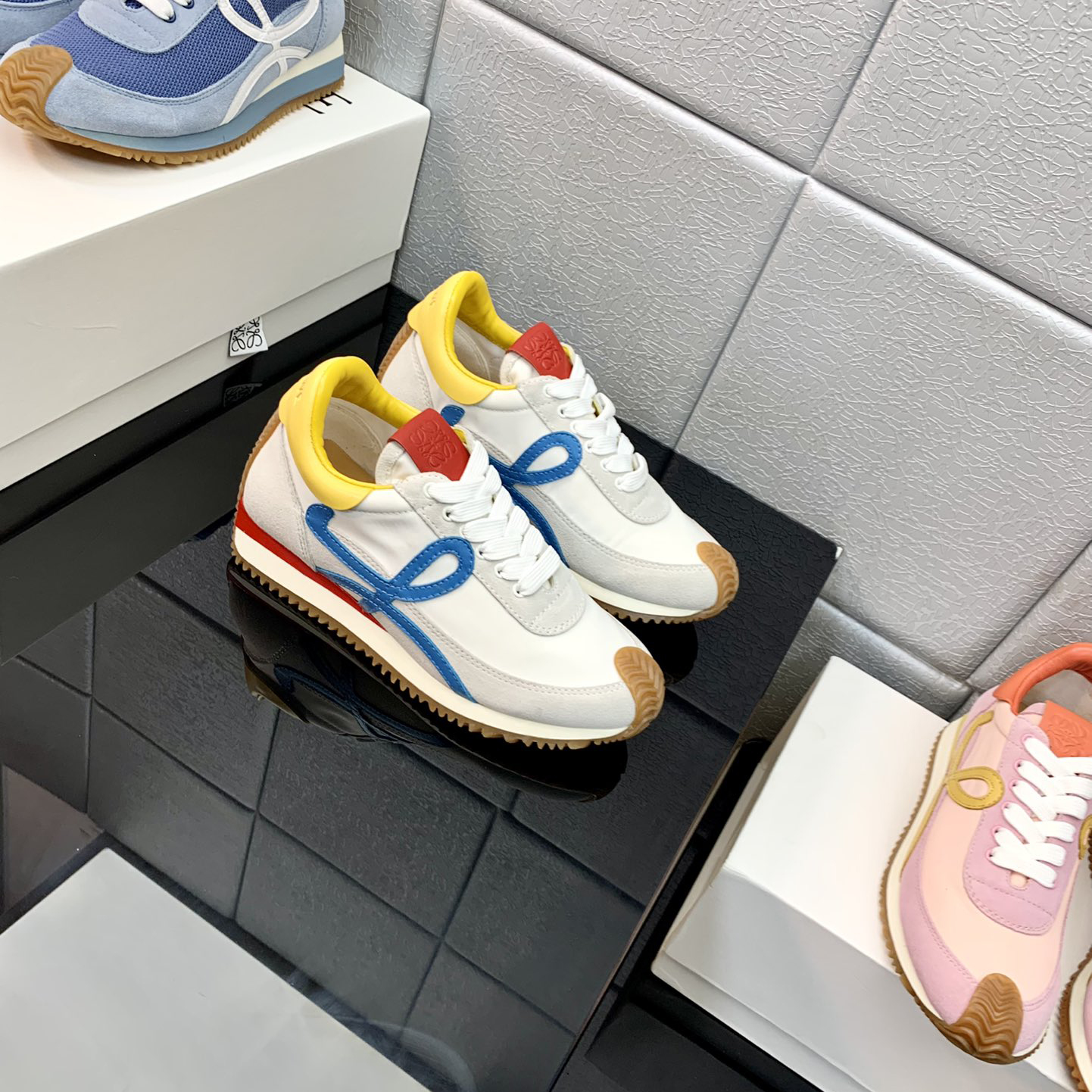 Loewe Flow Runner In Technical Mesh And Suede - DopestKickz