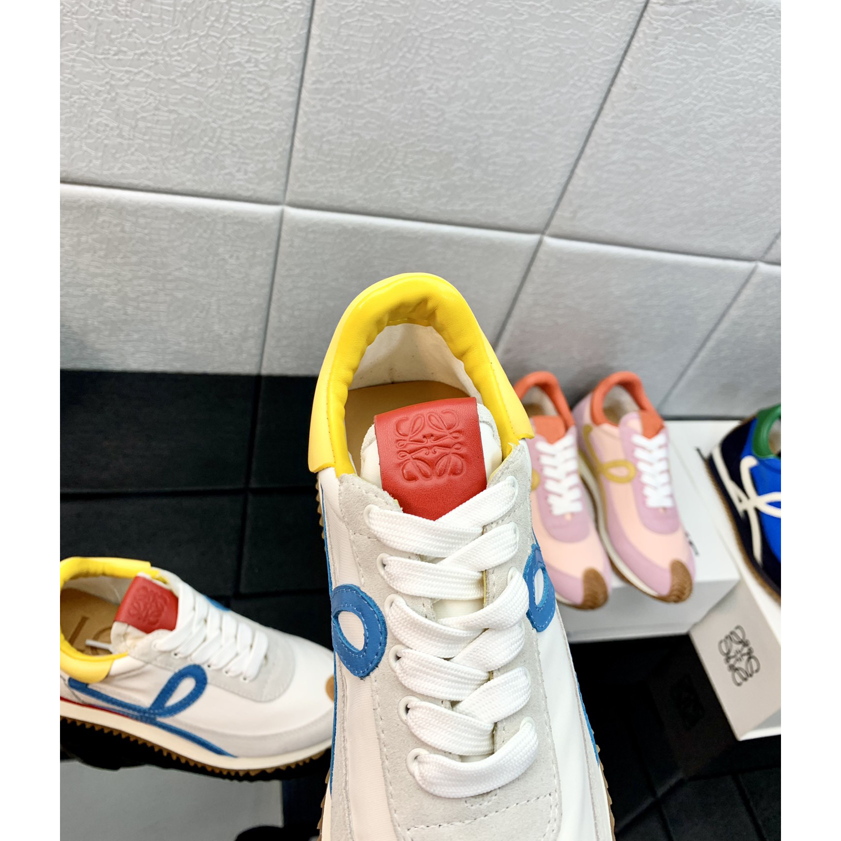 Loewe Flow Runner In Technical Mesh And Suede - DopestKickz