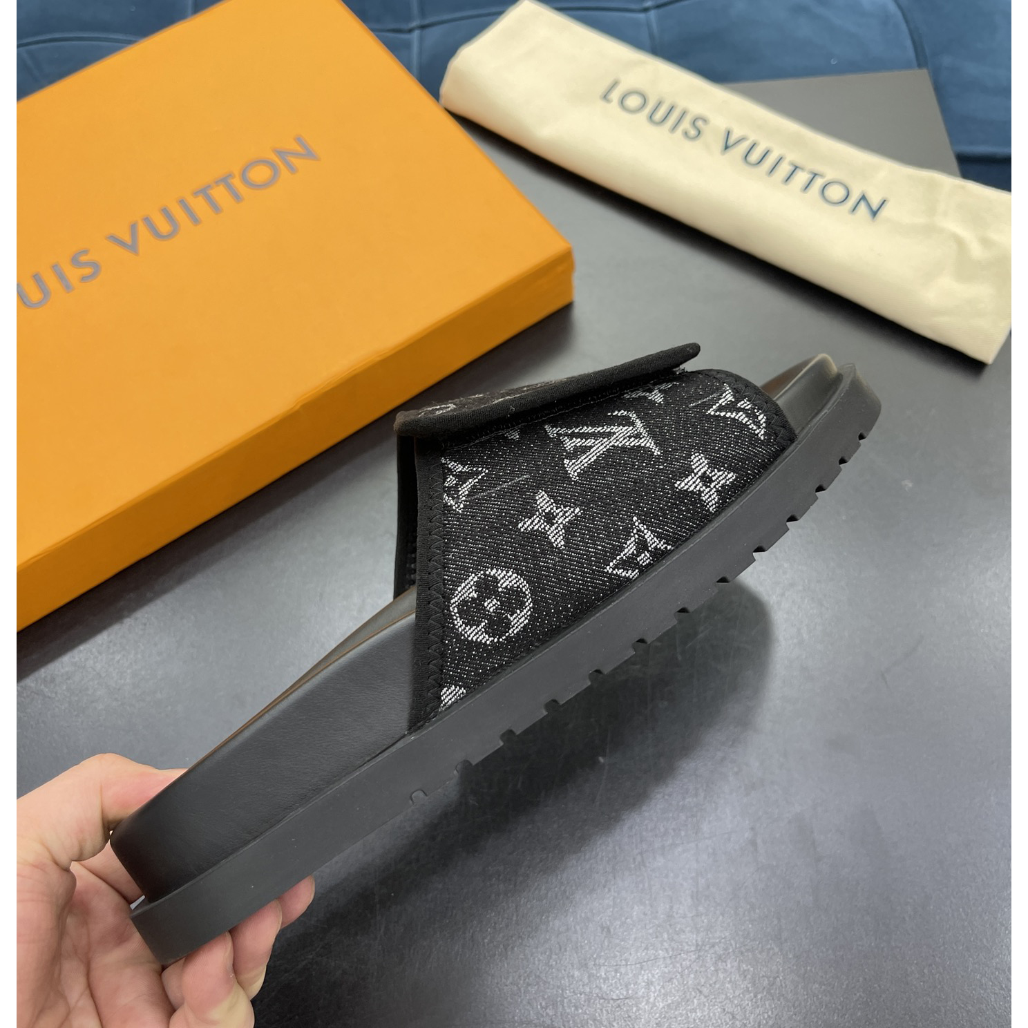 Louis Vuitton x NBA Monogram Slipper - DopestKickz