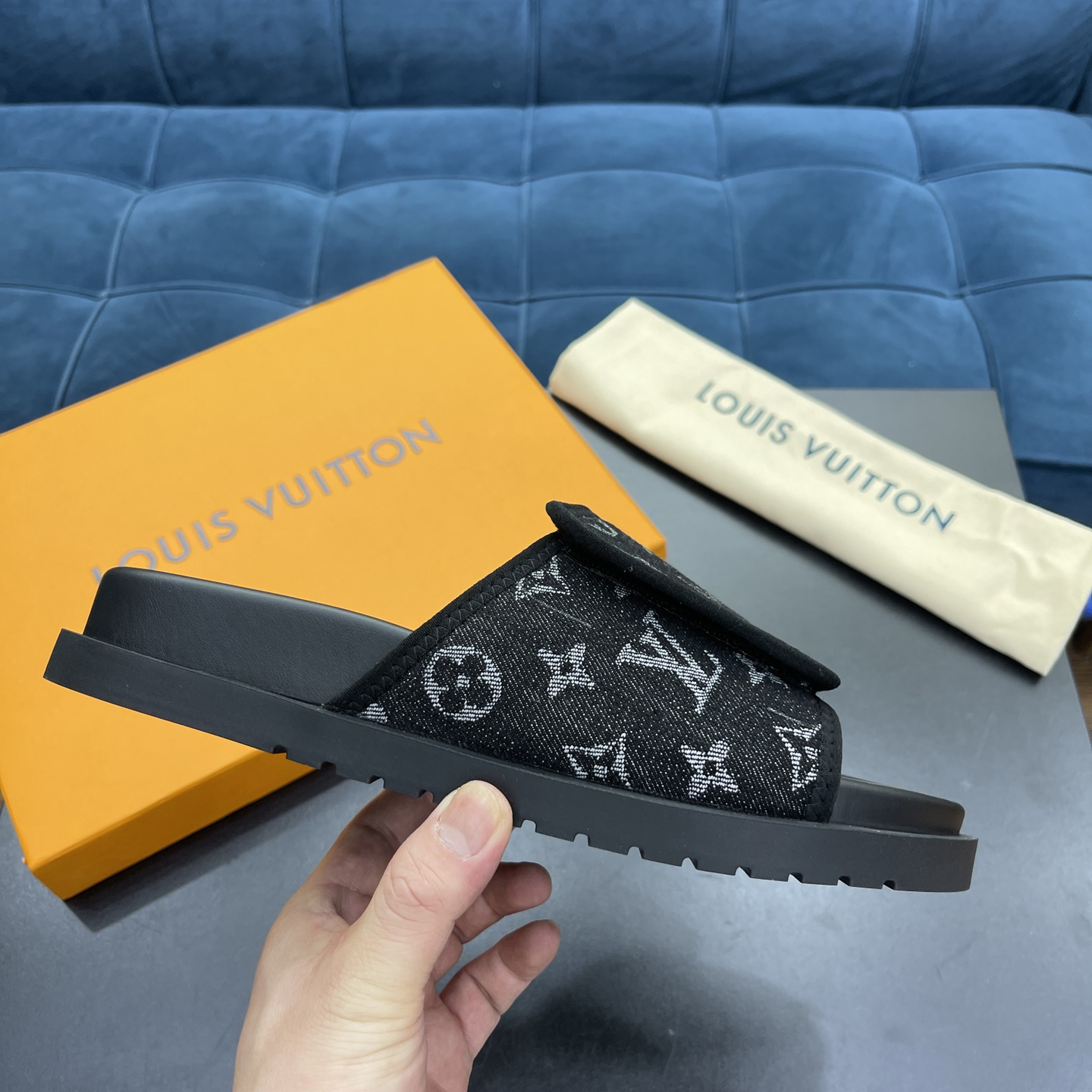 Louis Vuitton x NBA Monogram Slipper - DopestKickz