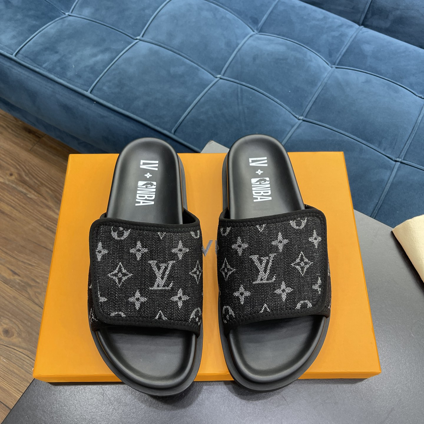 Louis Vuitton x NBA Monogram Slipper - DopestKickz