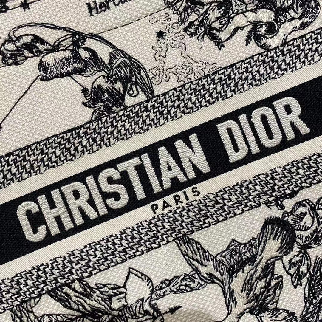 Dior Oblique Embroidered Book Tote - DopestKickz