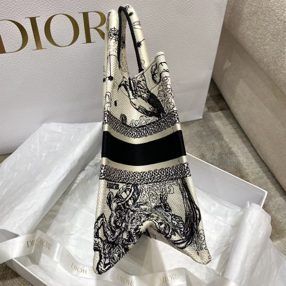 Dior Oblique Embroidered Book Tote - DopestKickz