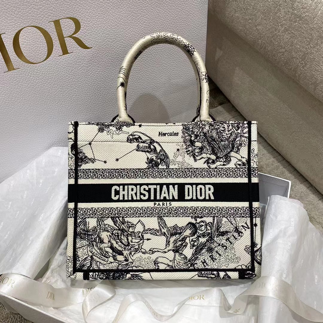 Dior Oblique Embroidered Book Tote - DopestKickz