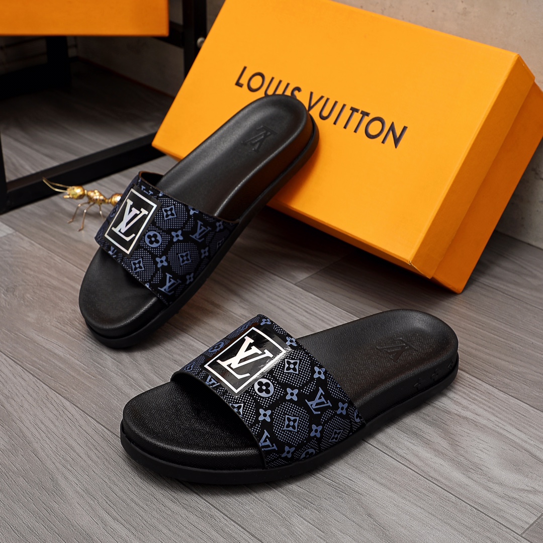 Louis Vuitton Monogram Slippers - DopestKickz