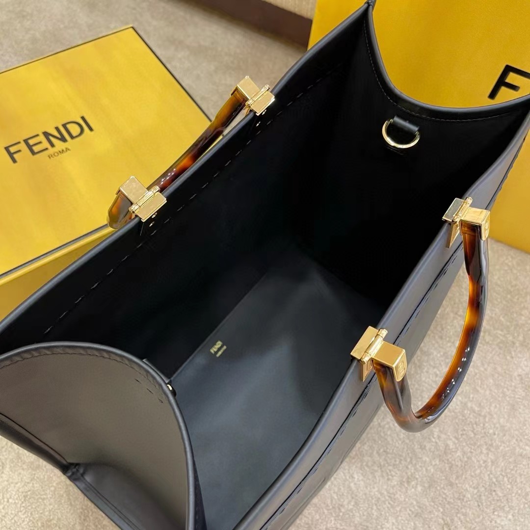 Fendi Sunshine Medium Beige Canvas Bag(40.5-35-21.5cm) - DopestKickz