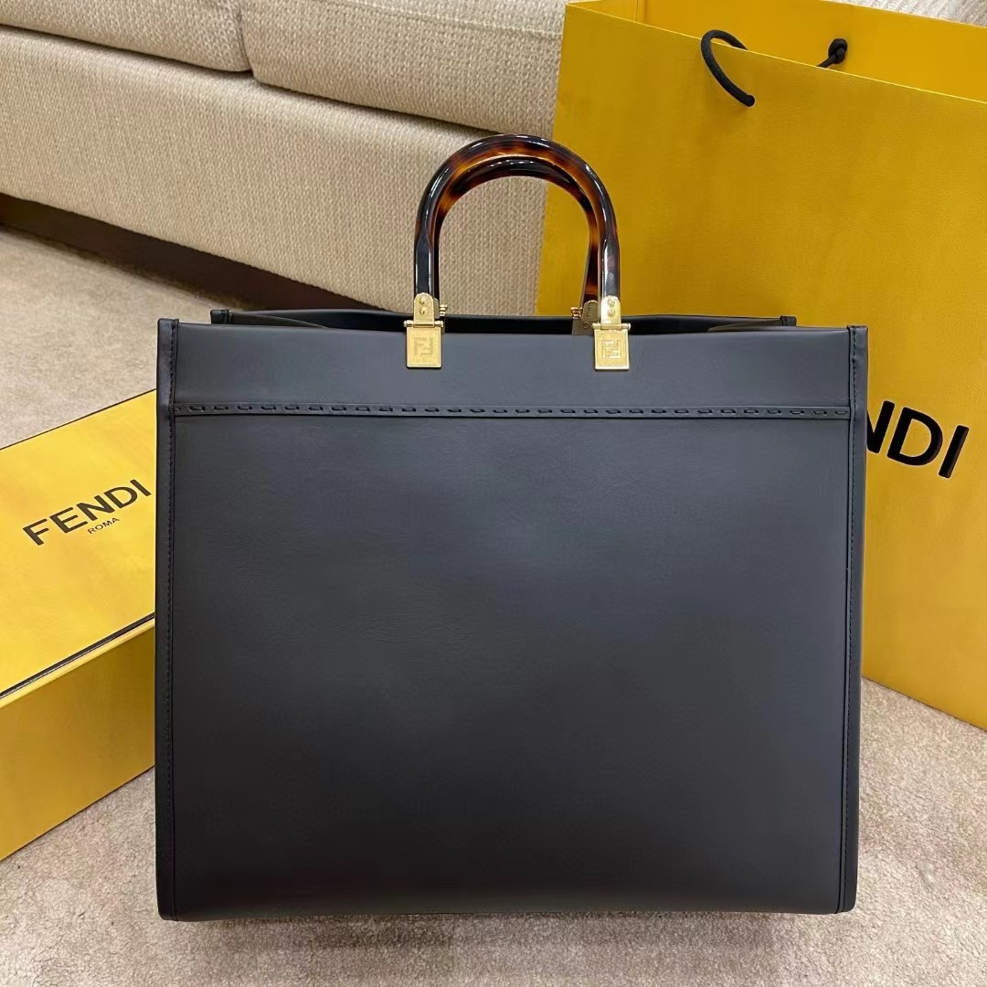 Fendi Sunshine Medium Beige Canvas Bag(40.5-35-21.5cm) - DopestKickz