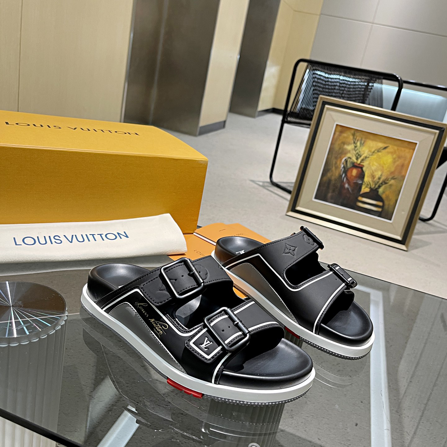 Louis Vuitton Men's Trainer Slippers - DopestKickz