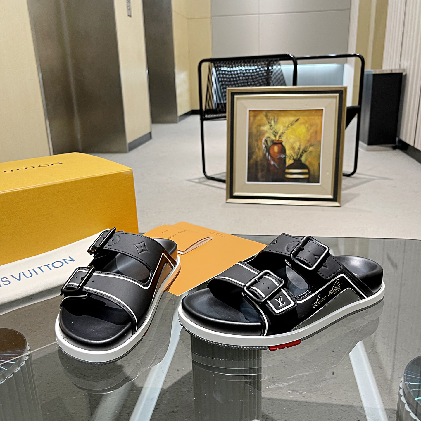 Louis Vuitton Men's Trainer Slippers - DopestKickz