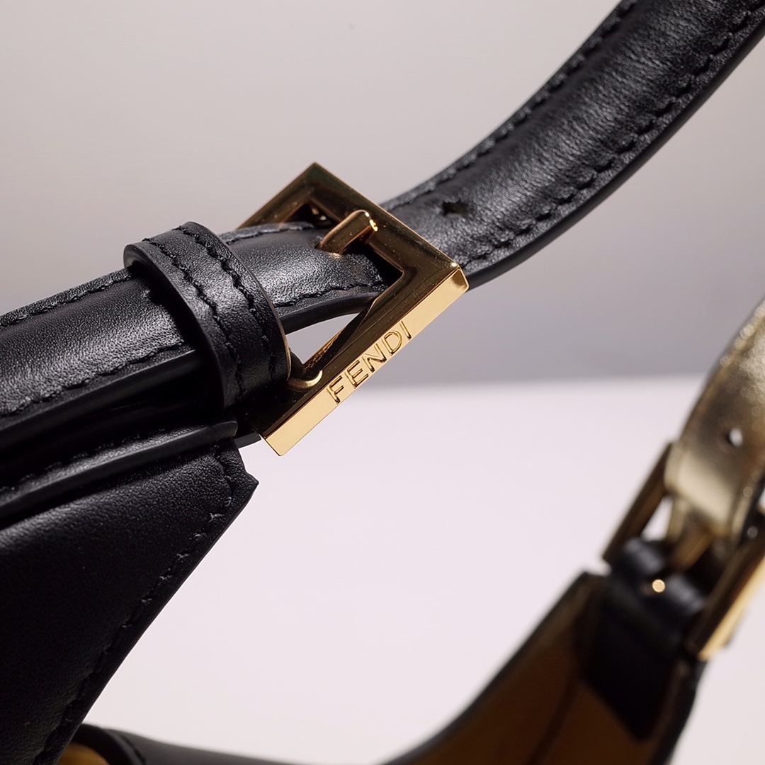 Fendi Cookie Black Leather Mini Handbag（22-17.5-4.5cm） - DopestKickz