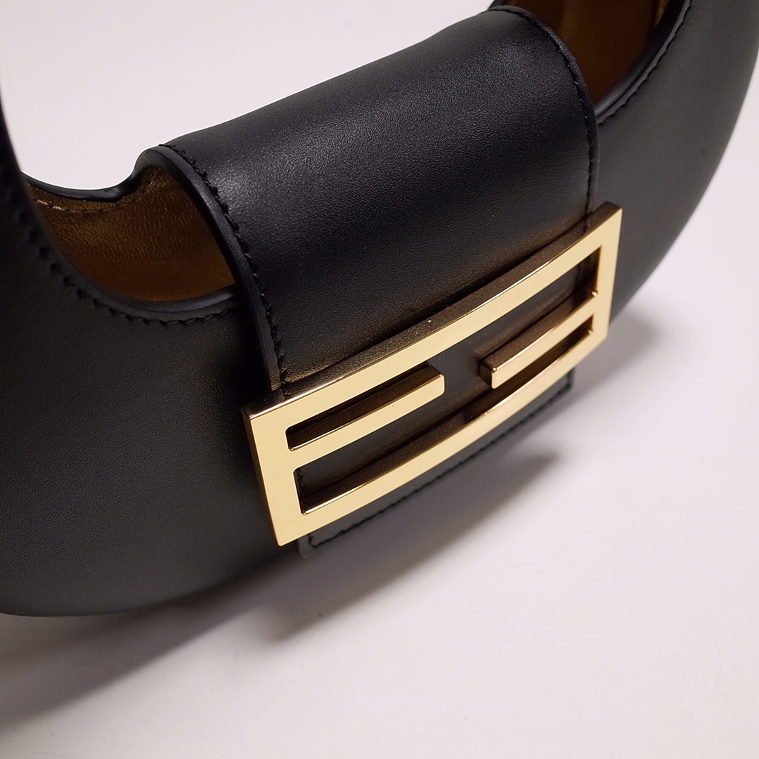 Fendi Cookie Black Leather Mini Handbag（22-17.5-4.5cm） - DopestKickz